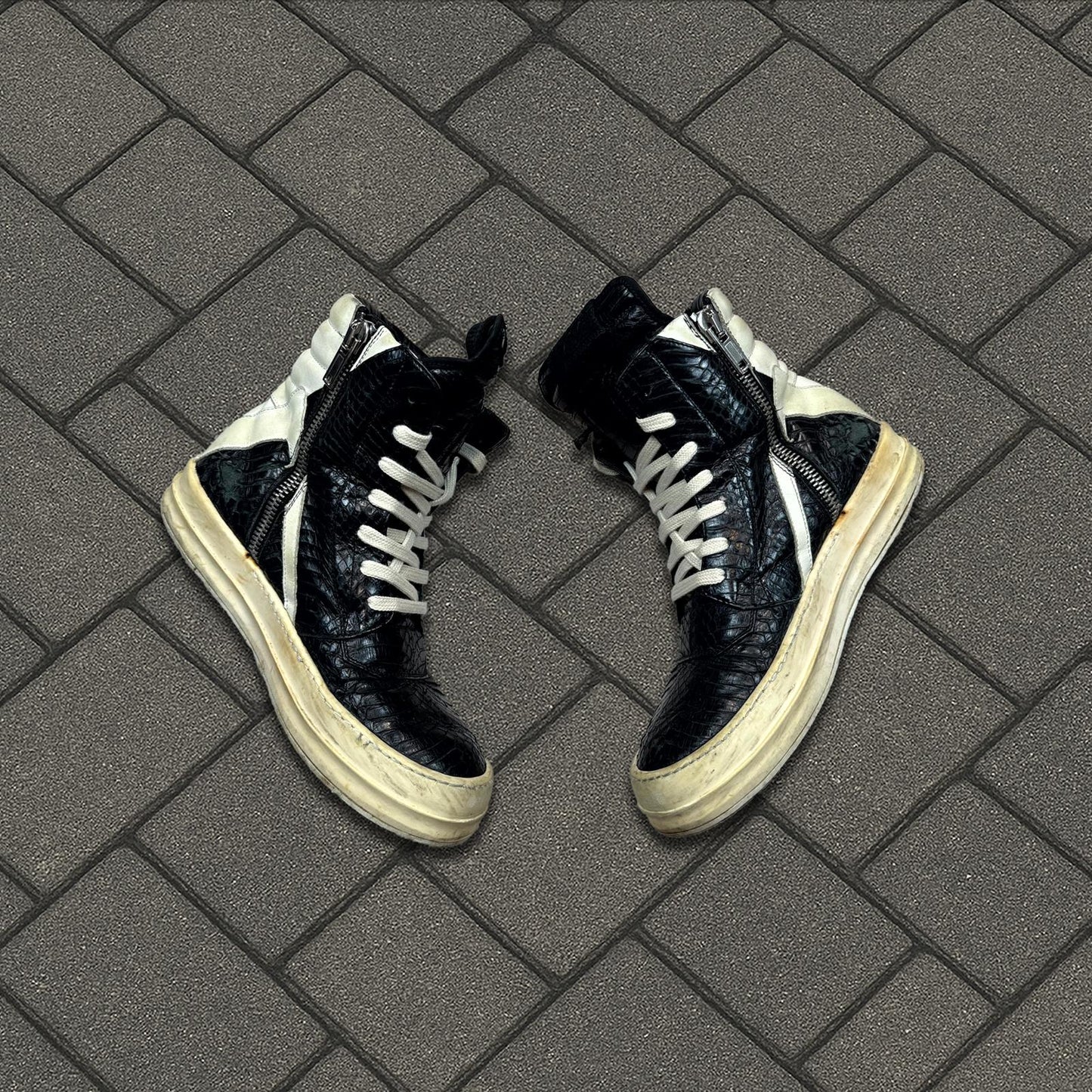 2010 Rick Owens Snakeskin Short Tongue Geobasket