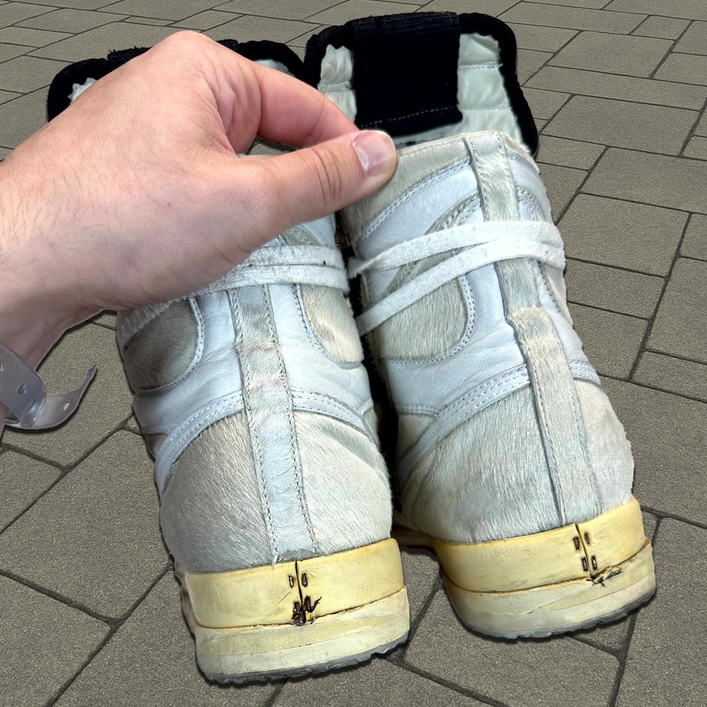 AW08 Rick Owens 1/40 Pony Hair Milk Dunks
