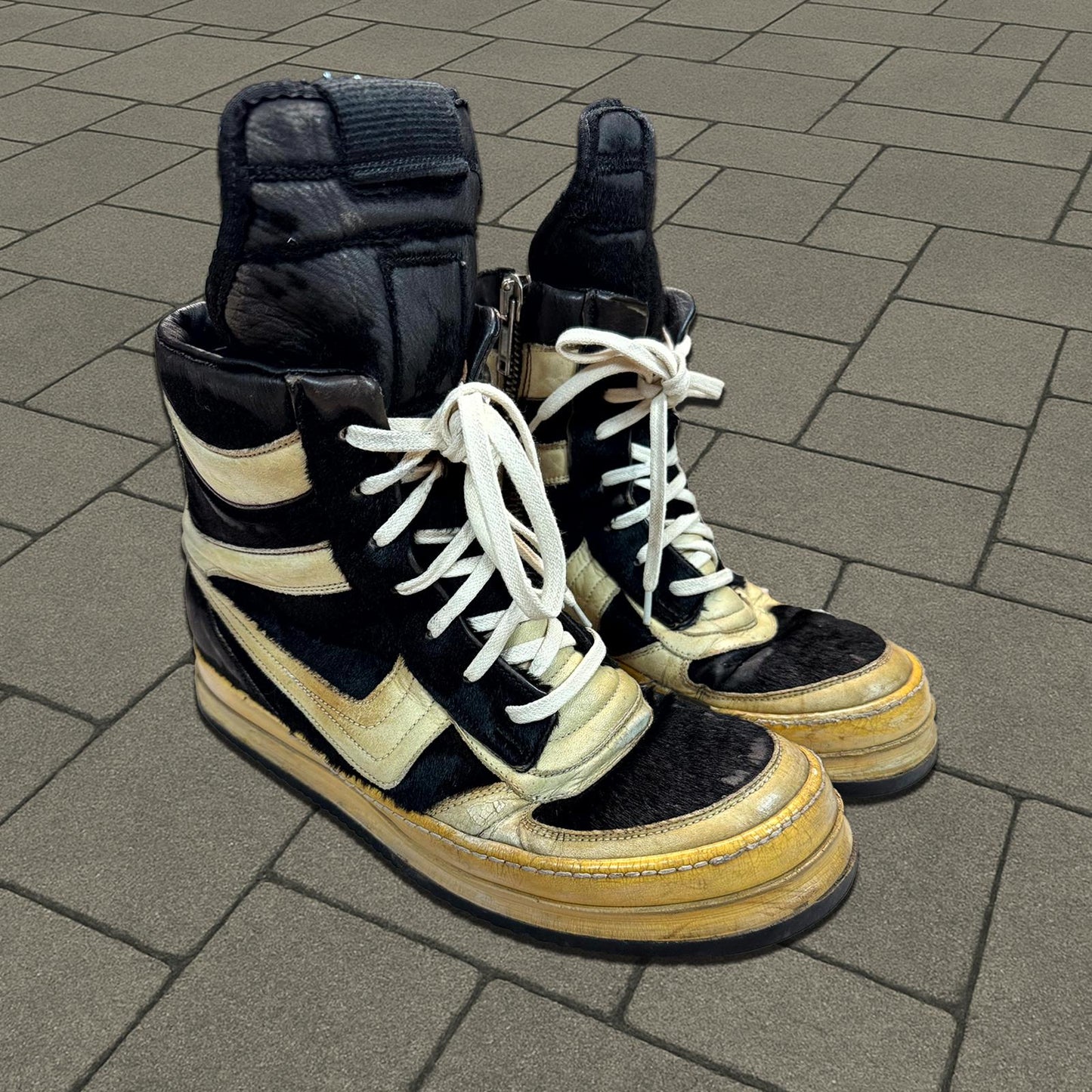 AW08 Rick Owens 1/40 Pony Hair Oreo Dunks