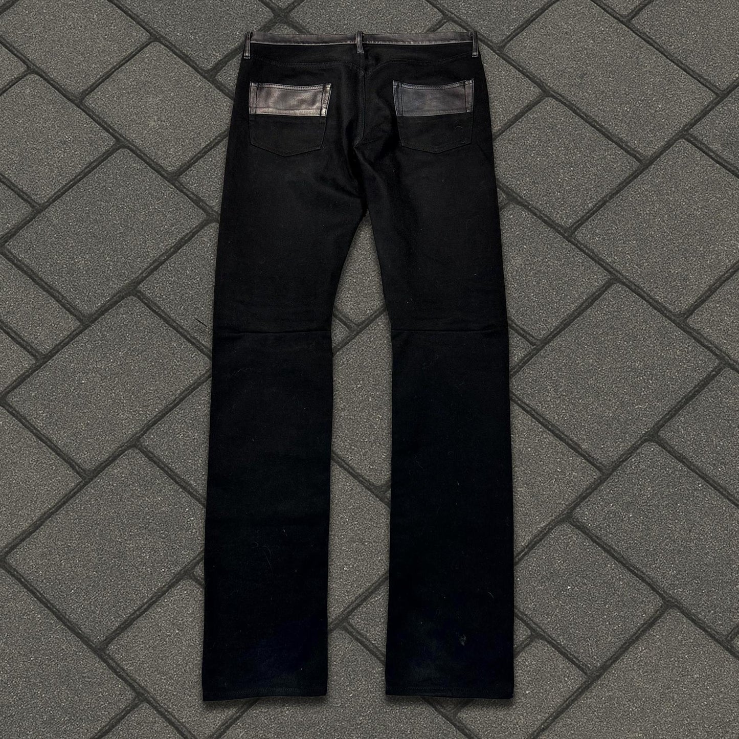 AW05 Undercover Leather Cummerbund Denim