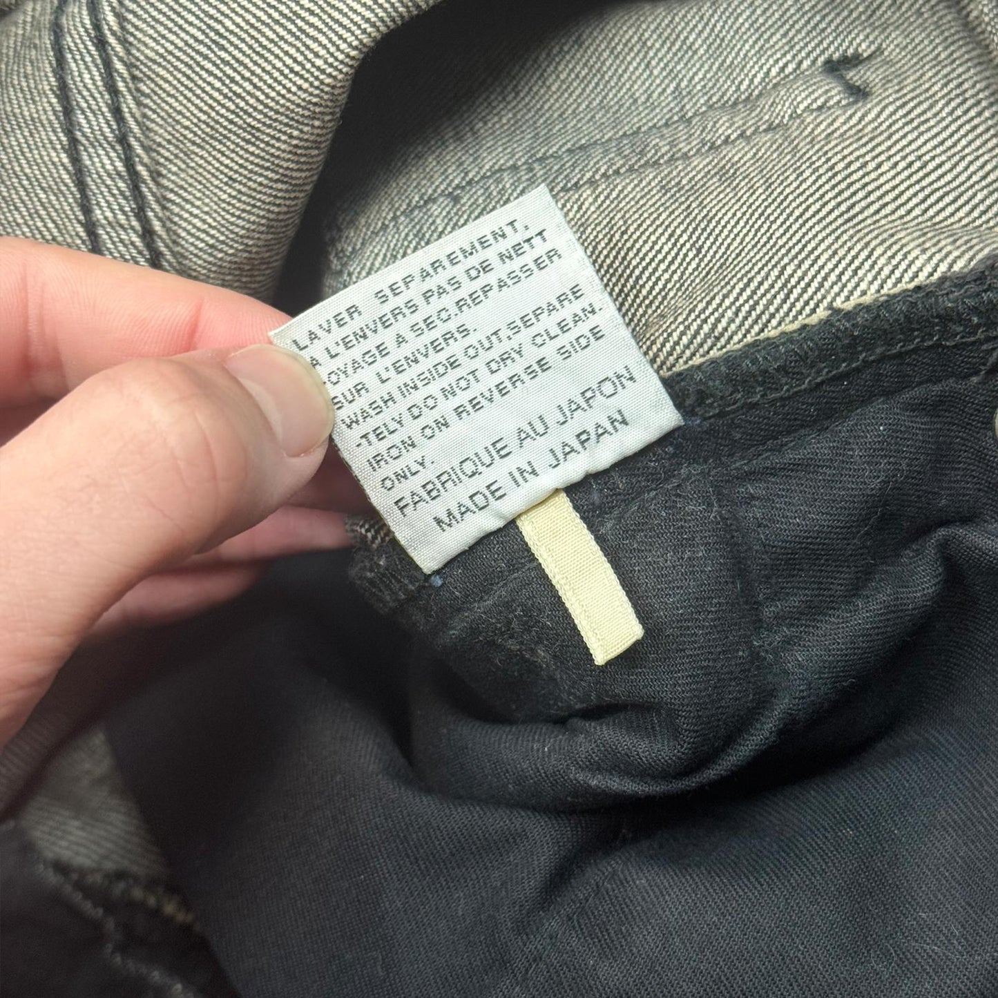 AW05 Dior Homme Black Waxed Denim