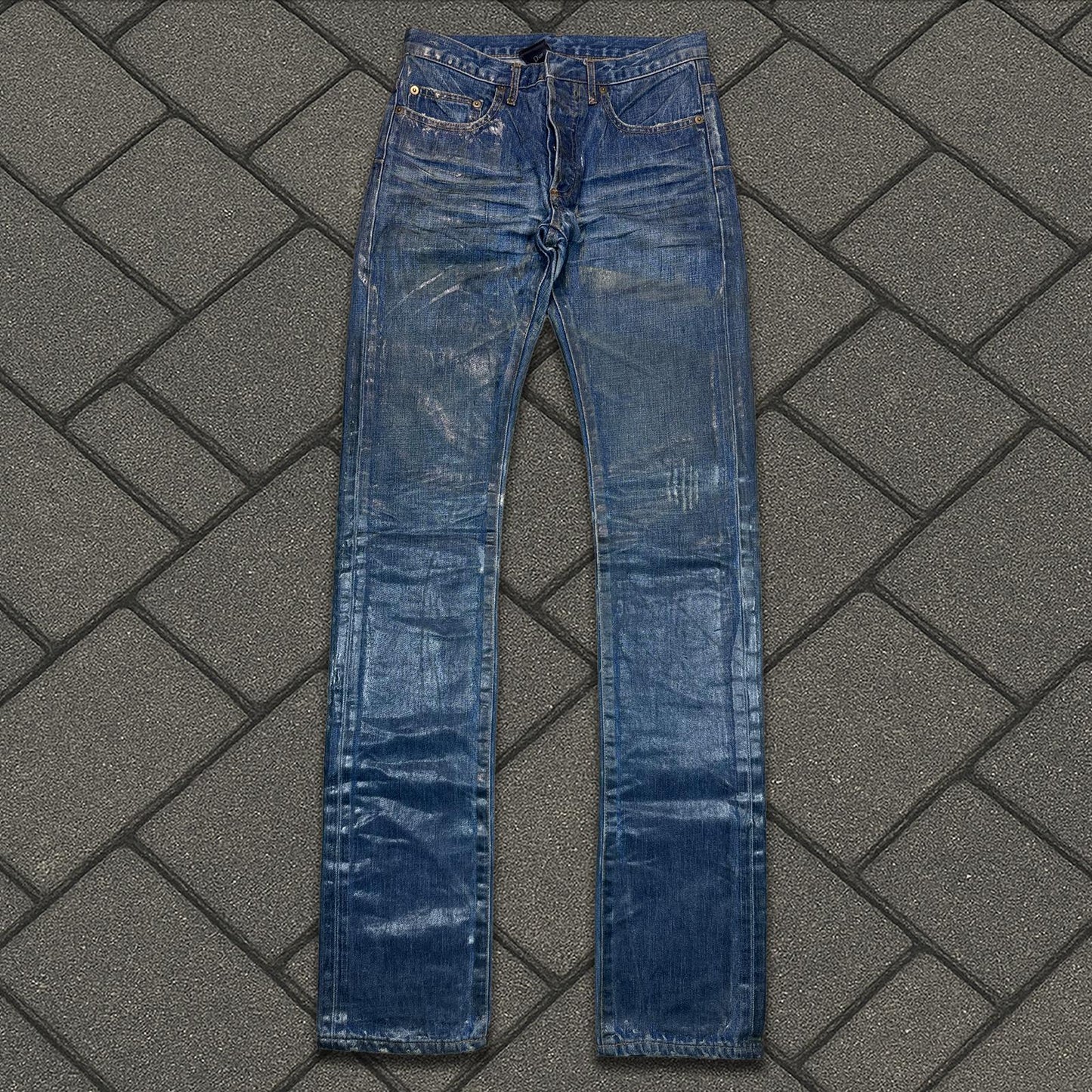 AW03 Dior Homme Blue Waxed Luster Denim