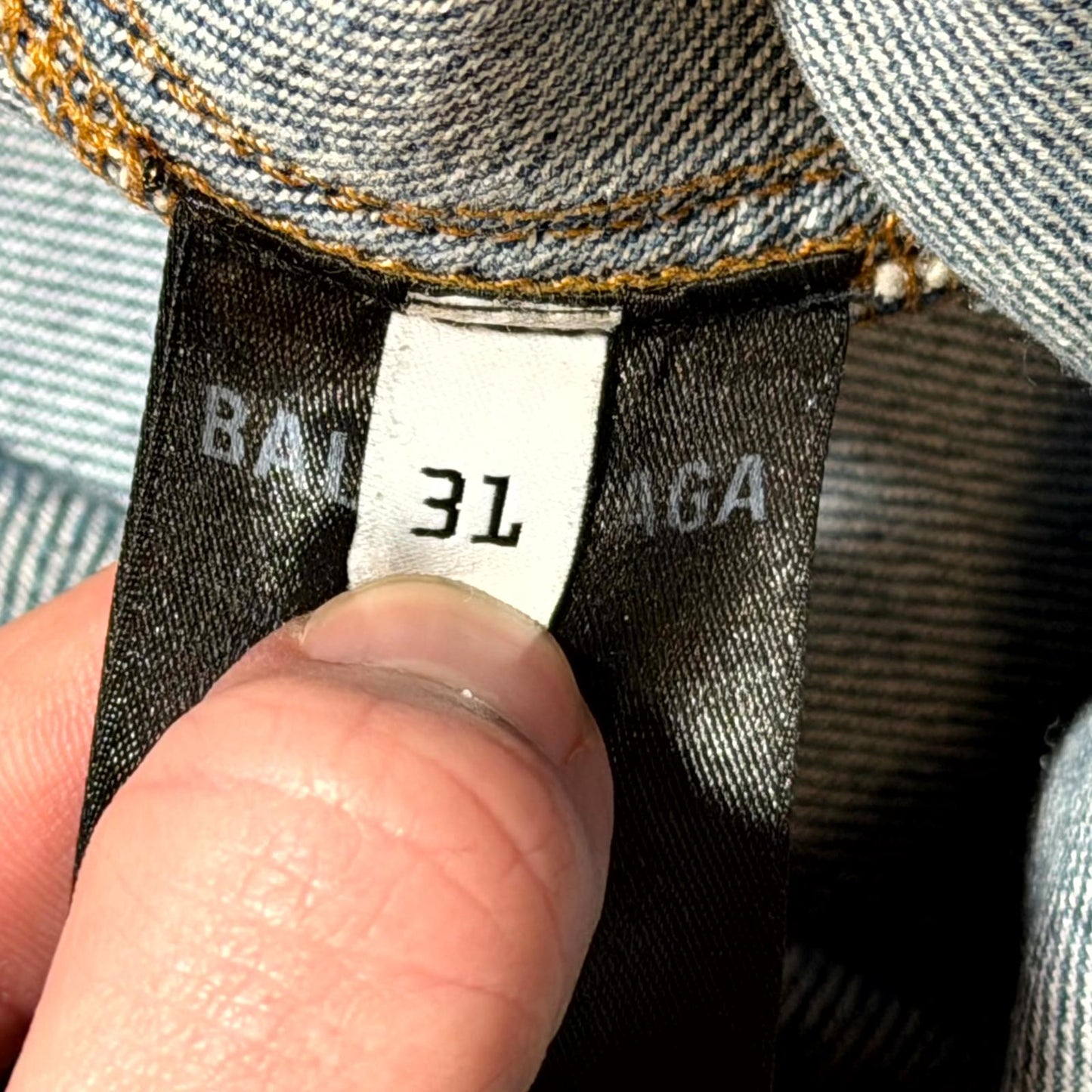 SS21 Balenciaga Script Raver Denim