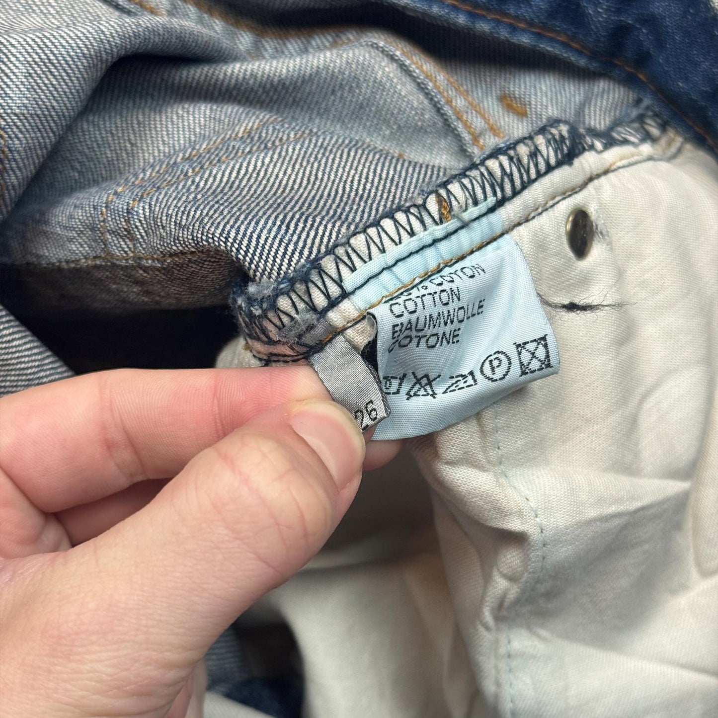 AW03 Dior Homme Blue Waxed Luster Denim