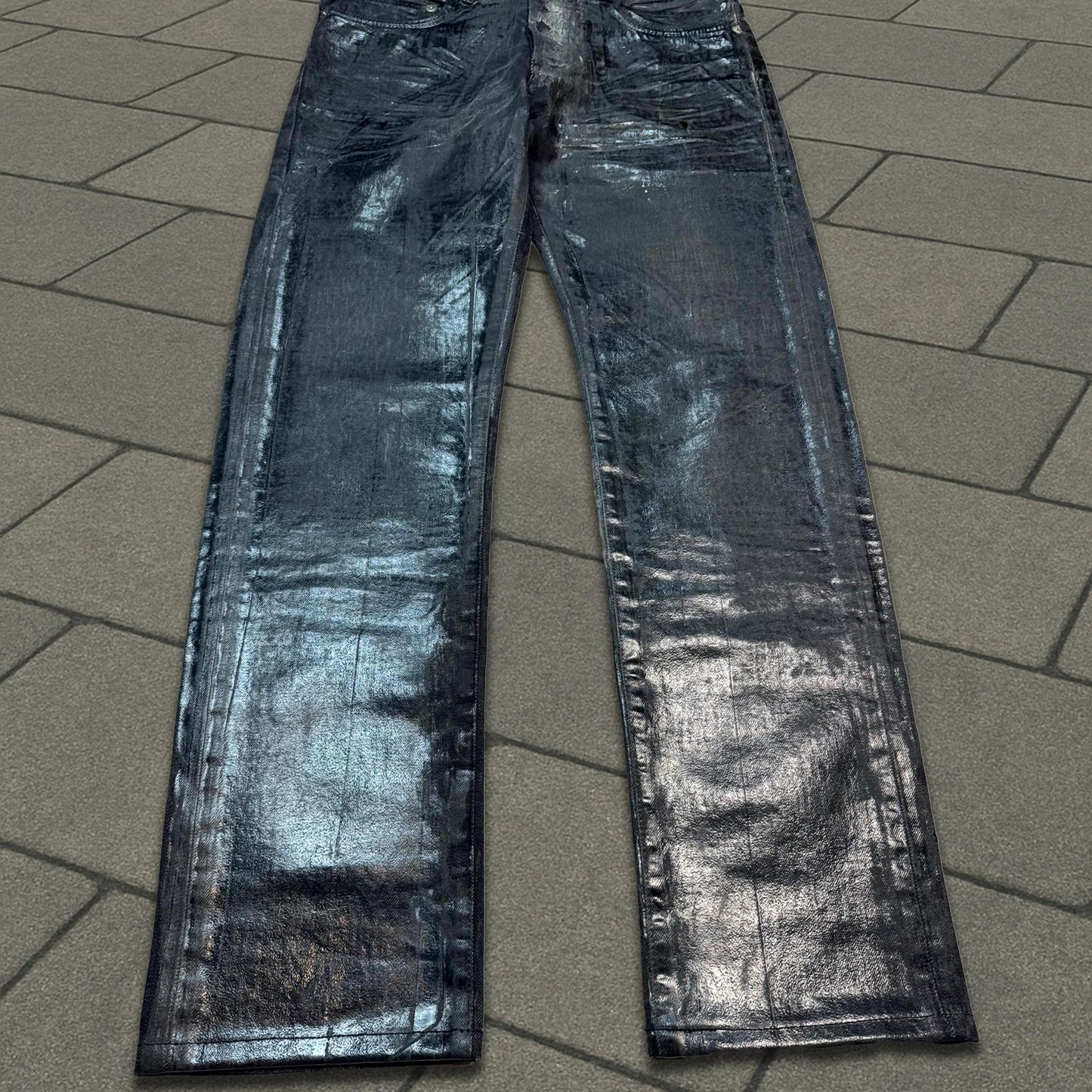 AW05 Dior Homme Black Waxed Luster Denim