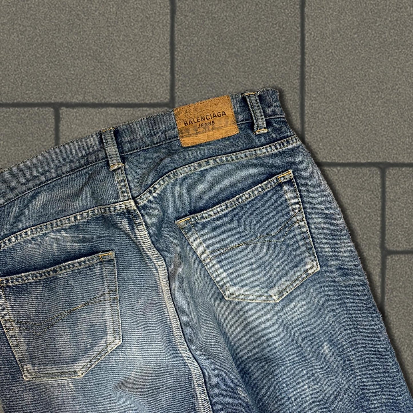 SS23 Balenciaga Blue Lost Tape Flared Denim