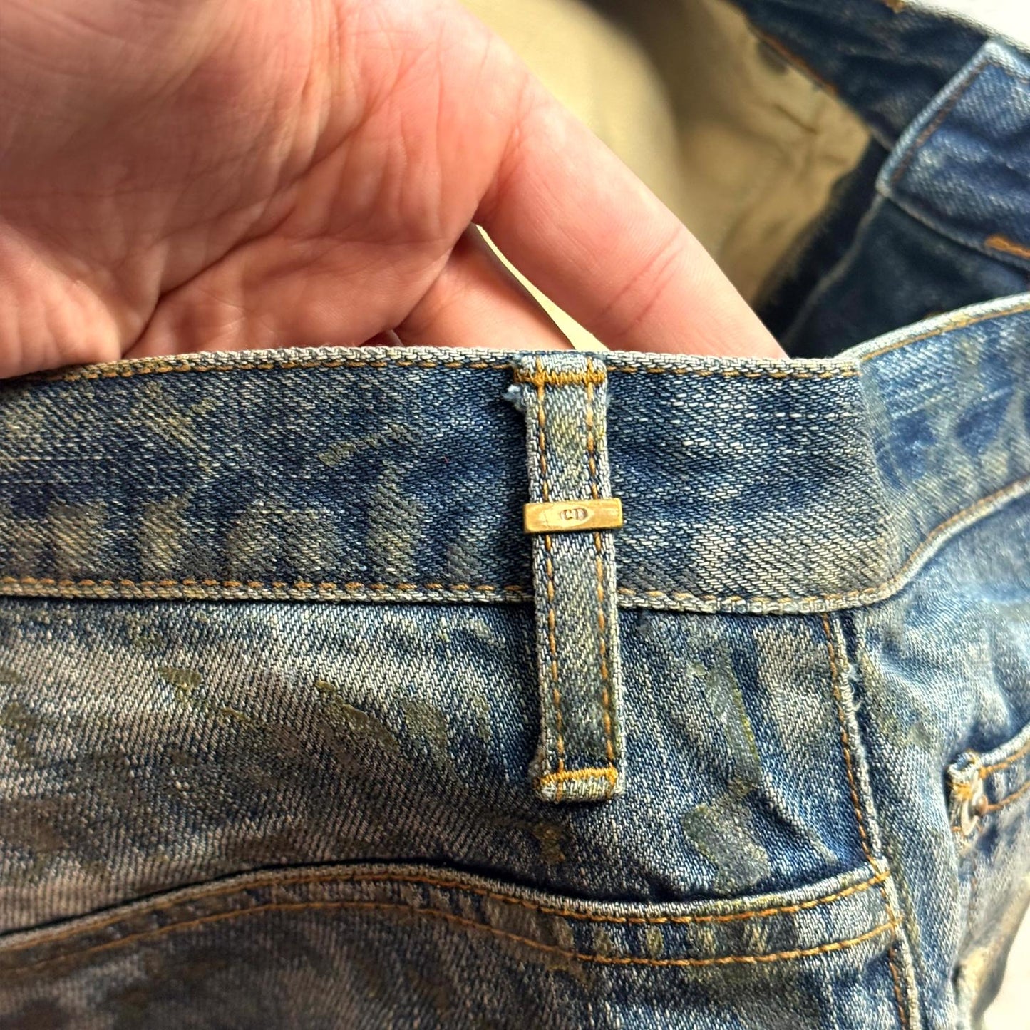 AW04 Dior Homme Blue Waxed Luster Denim