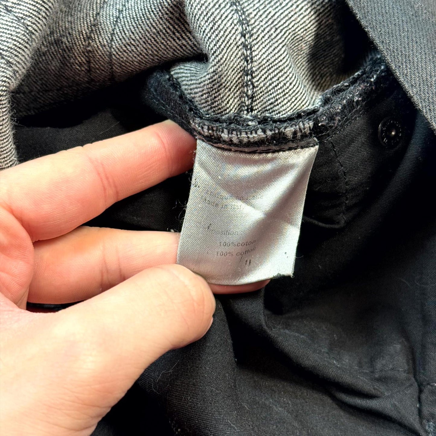 SS04 Dior Homme Waxed Strip Denim