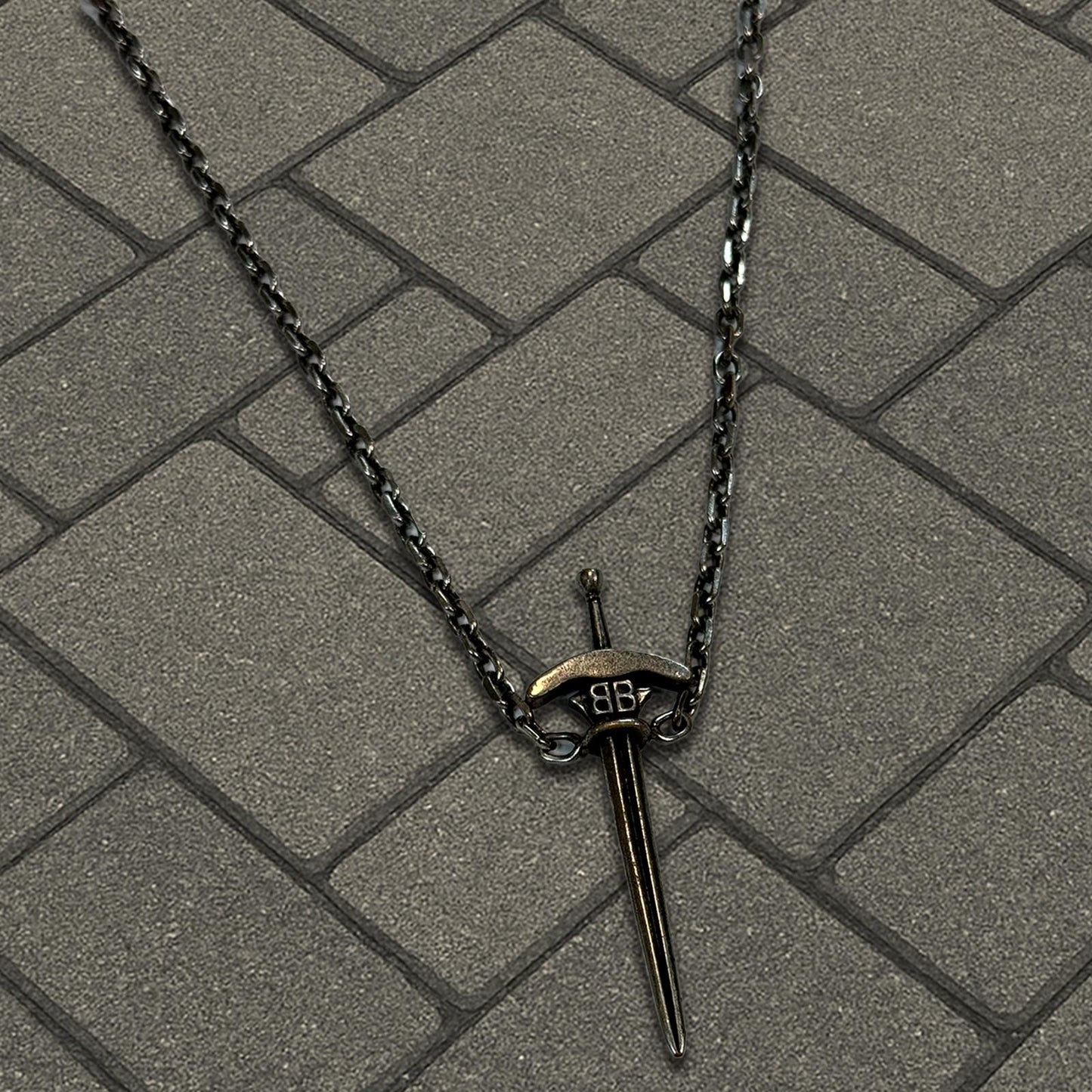Balenciaga Goth Sword Crystal Chain