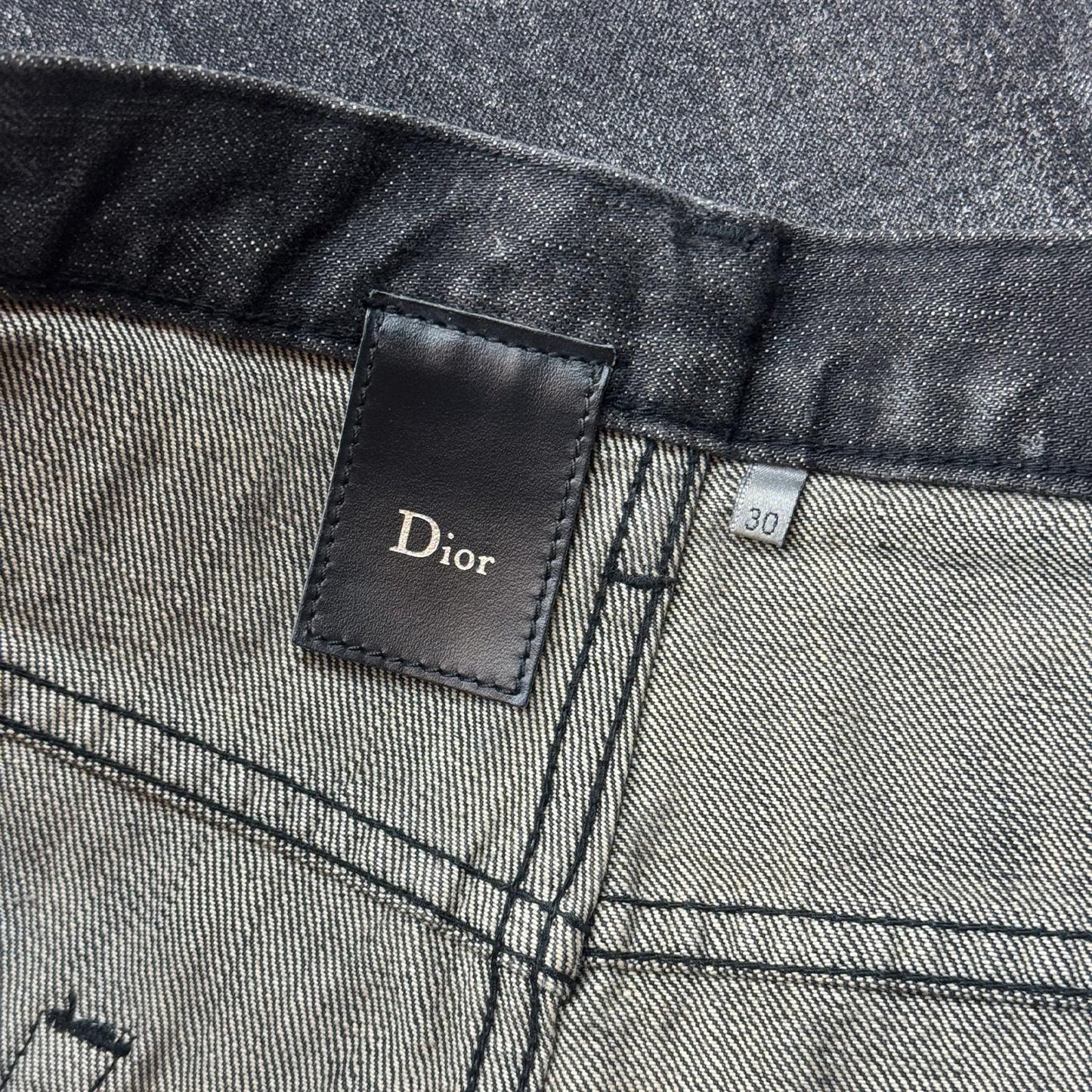 AW05 Dior Homme Black Luster Wax Denim