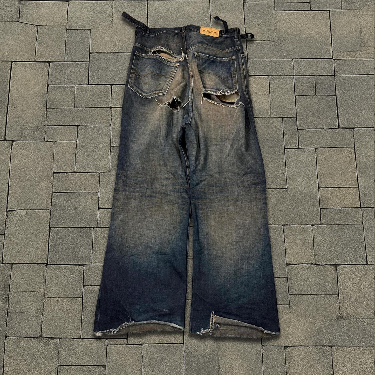 FW22 Balenciaga Mudwash Skater Denim