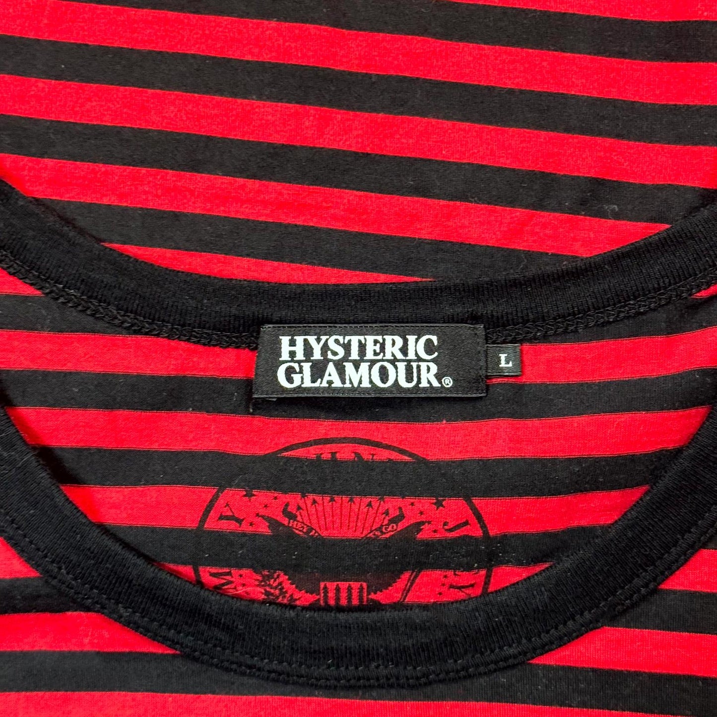 Hysteric Glamour Red Striped Ramones Tee