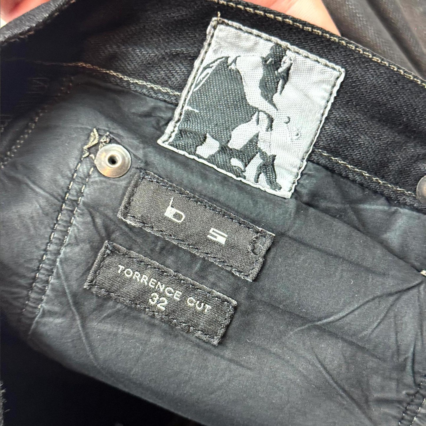 SS16 Rick Owens Black Waxed Torrence Cut Denim