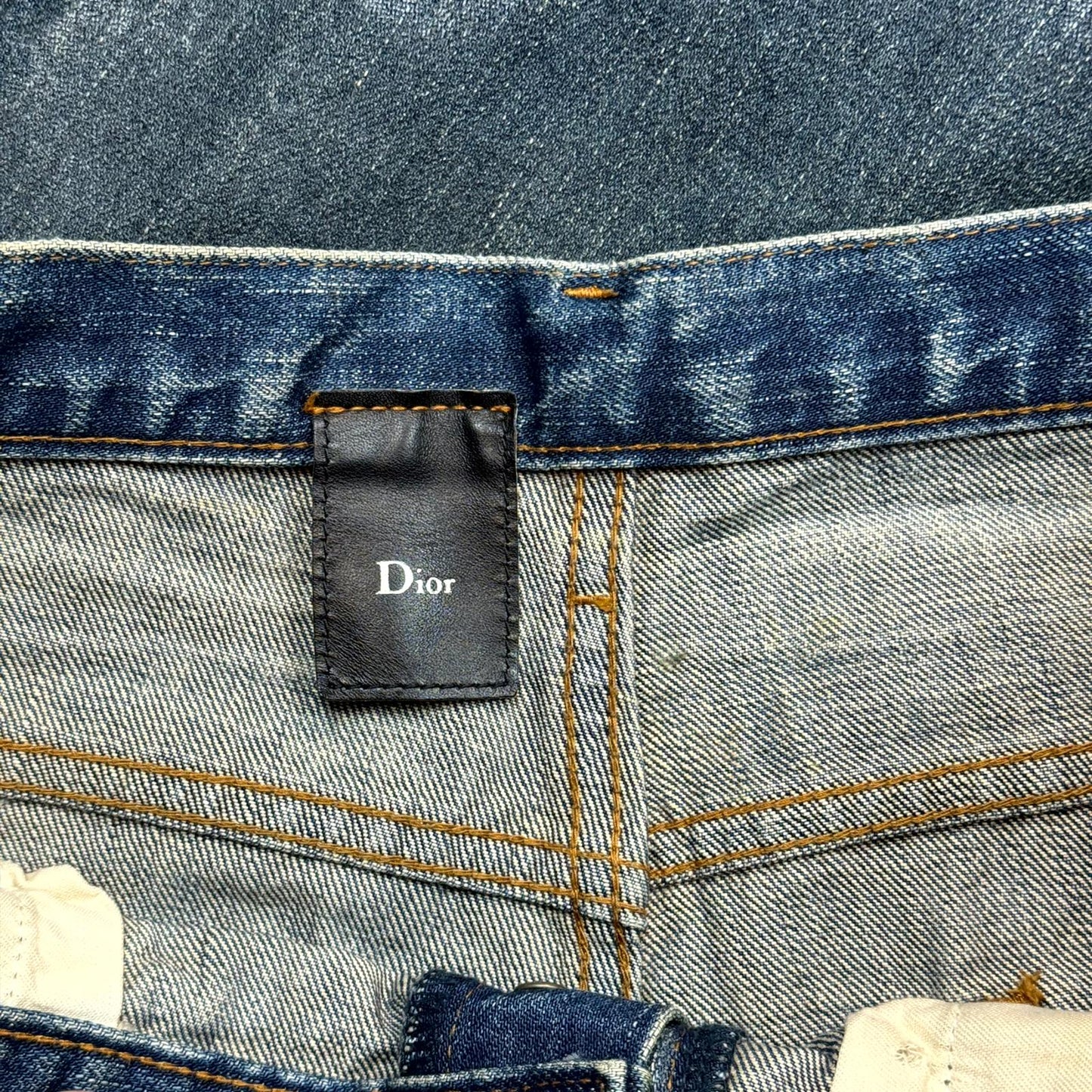 AW03 Dior Homme Blue Waxed Luster Denim