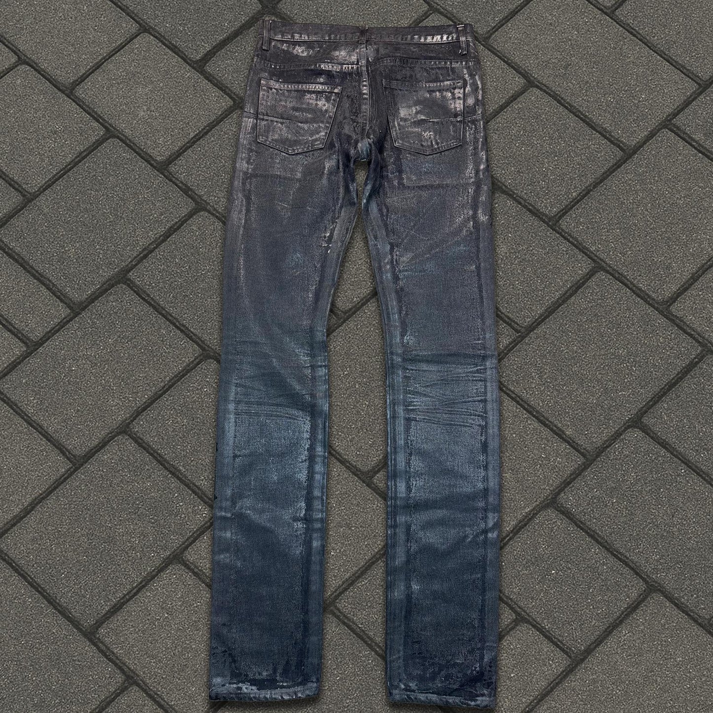 AW05 Dior Homme Black Waxed Denim