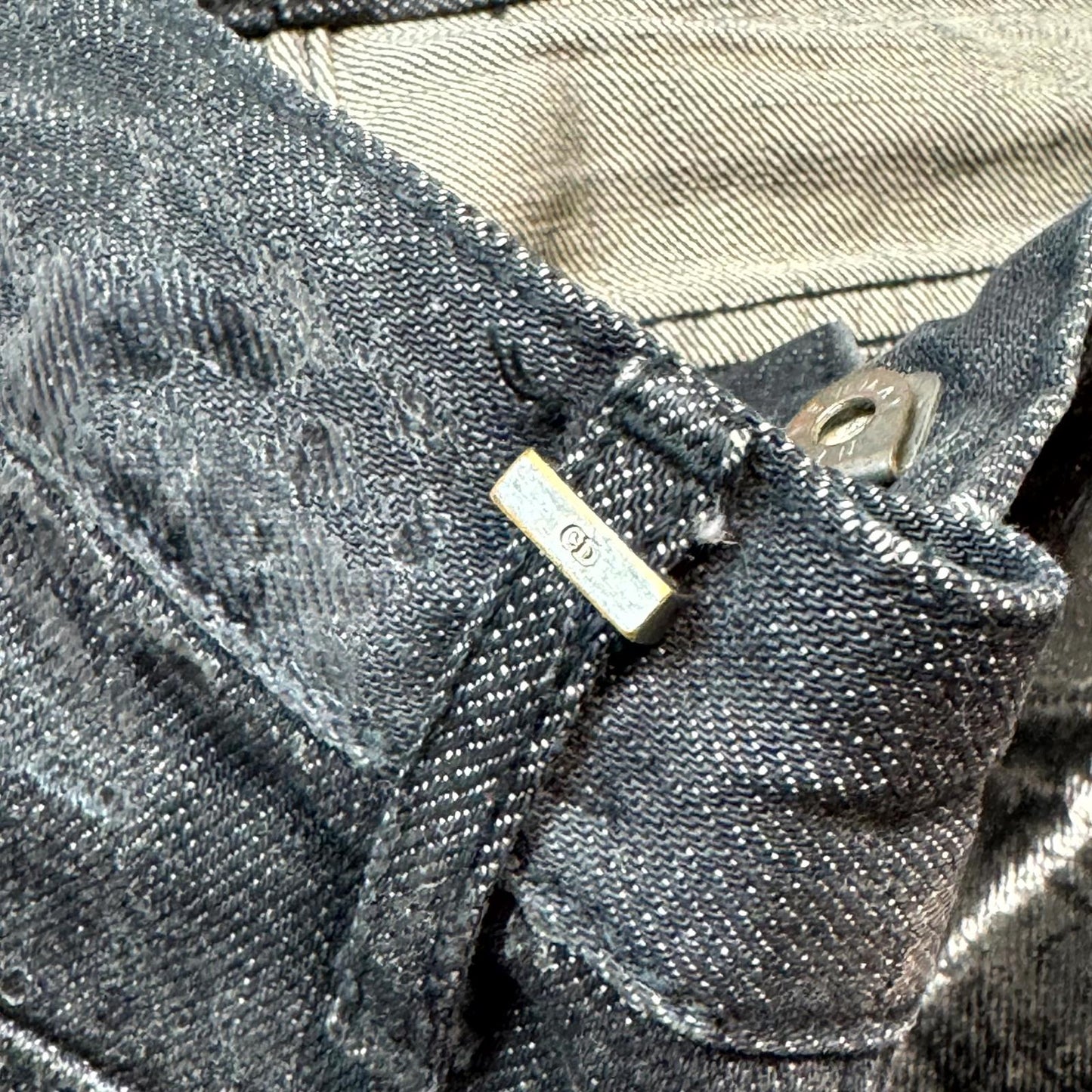 AW05 Dior Homme Black Waxed Luster Denim