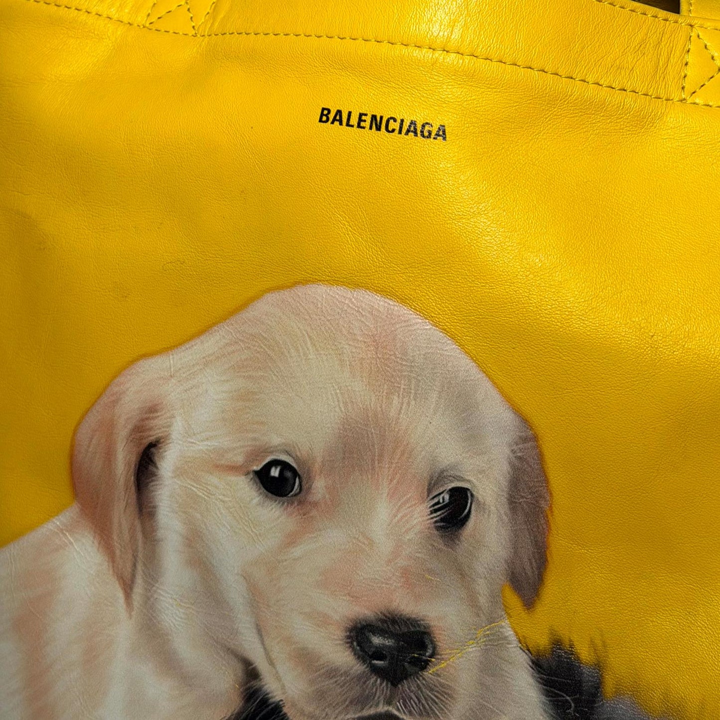 FW18 Balenciaga Puppy XL Leather Tote Bag