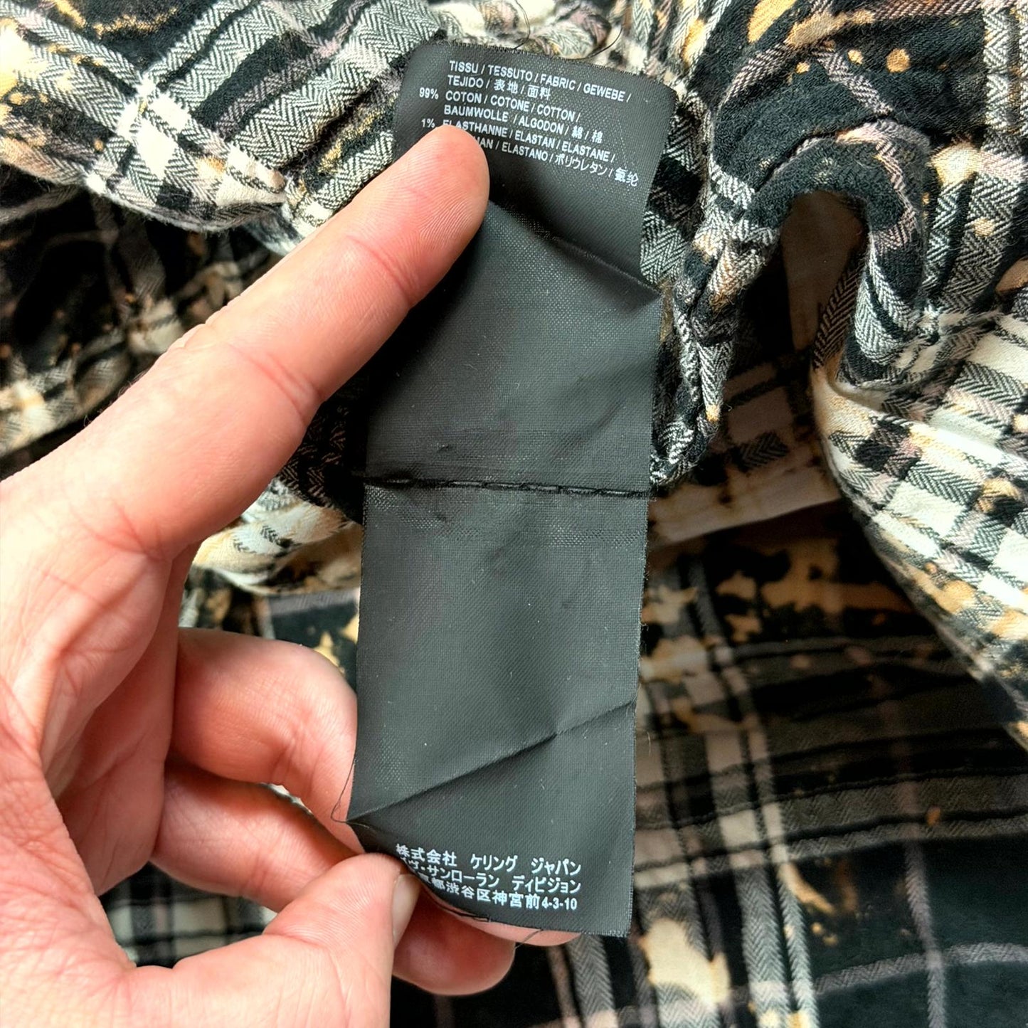 SS16 Saint Laurent Paris Bleached Flannel