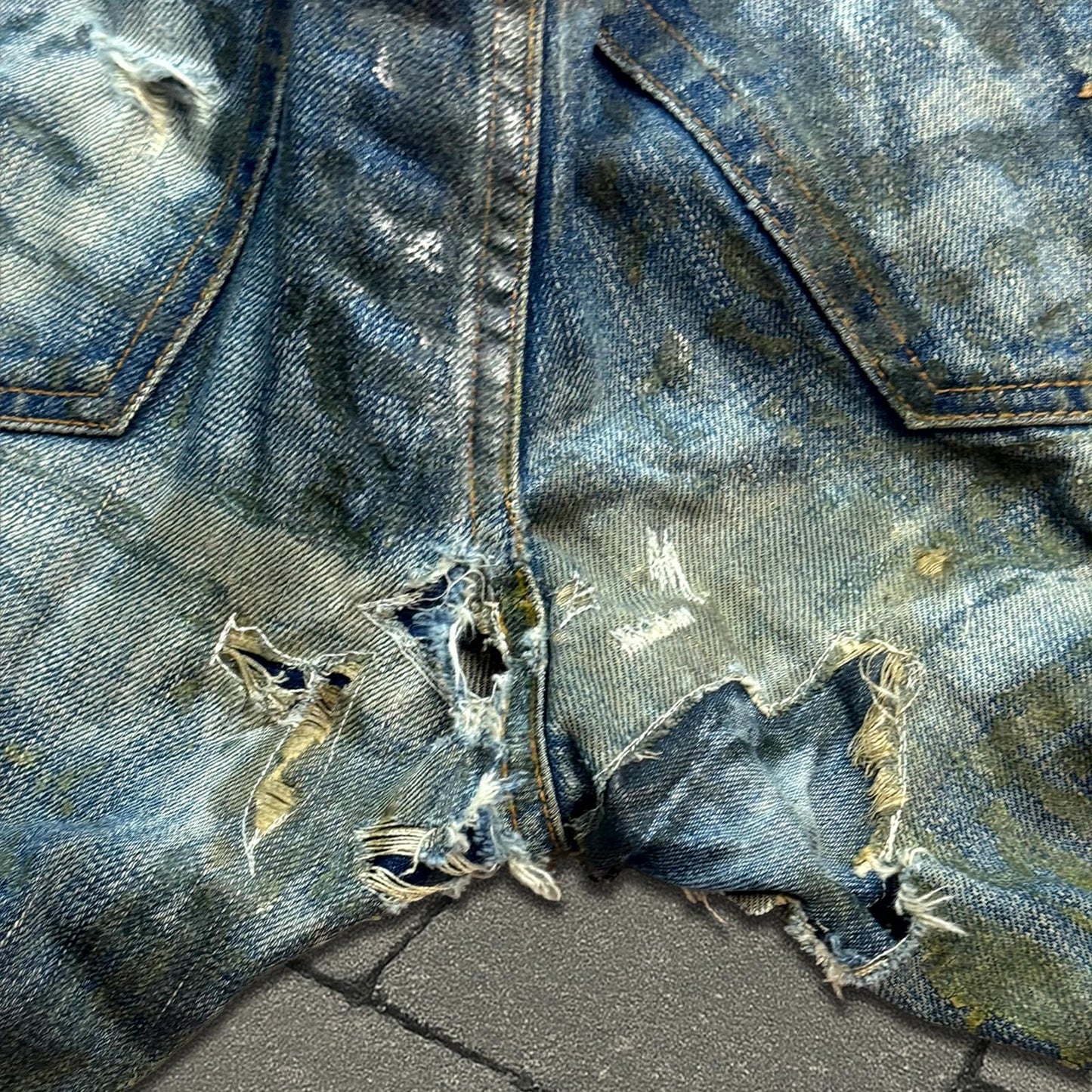 AW04 Dior Homme Blue Waxed Luster Denim