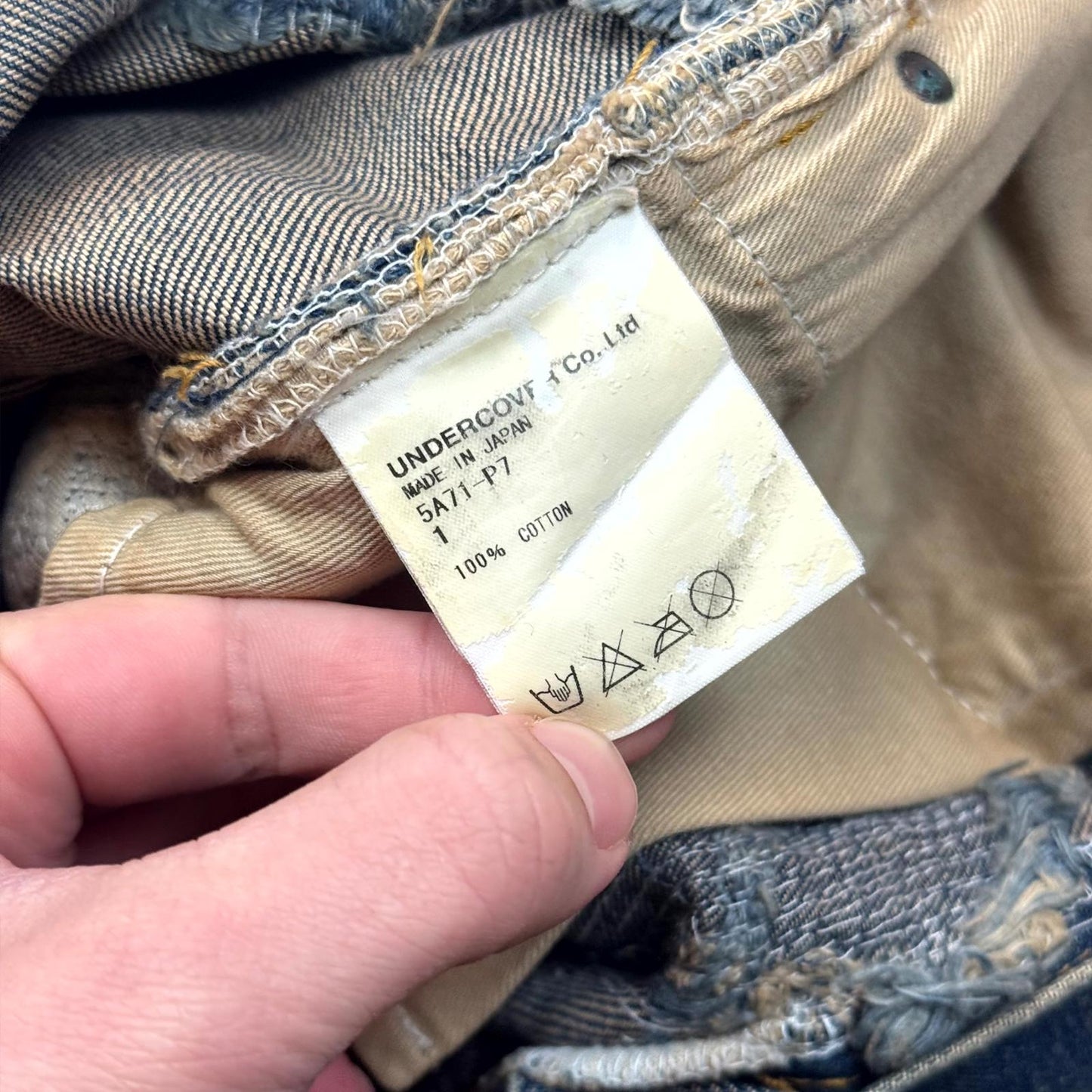 AW05 Undercover “Arts & Crafts” 85 Blue Boro Denim