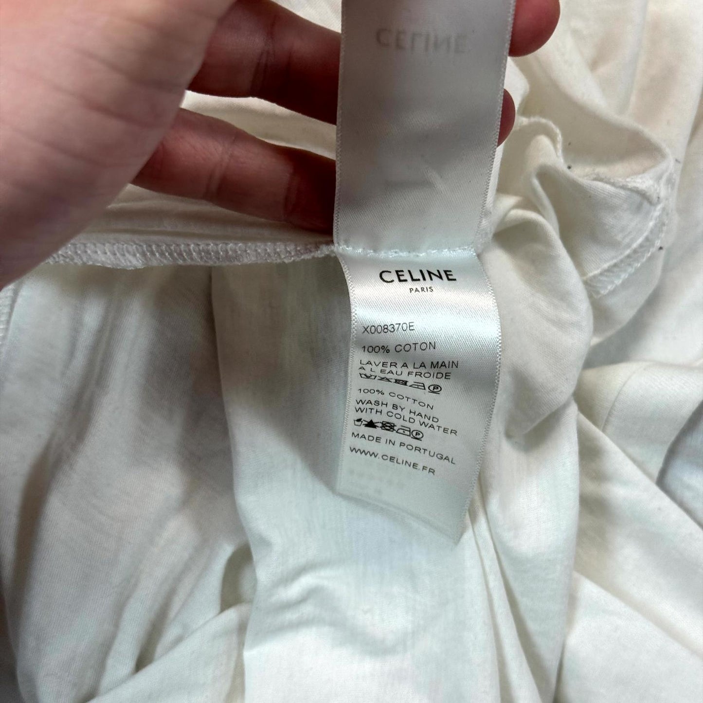 Celine White Logo Tee