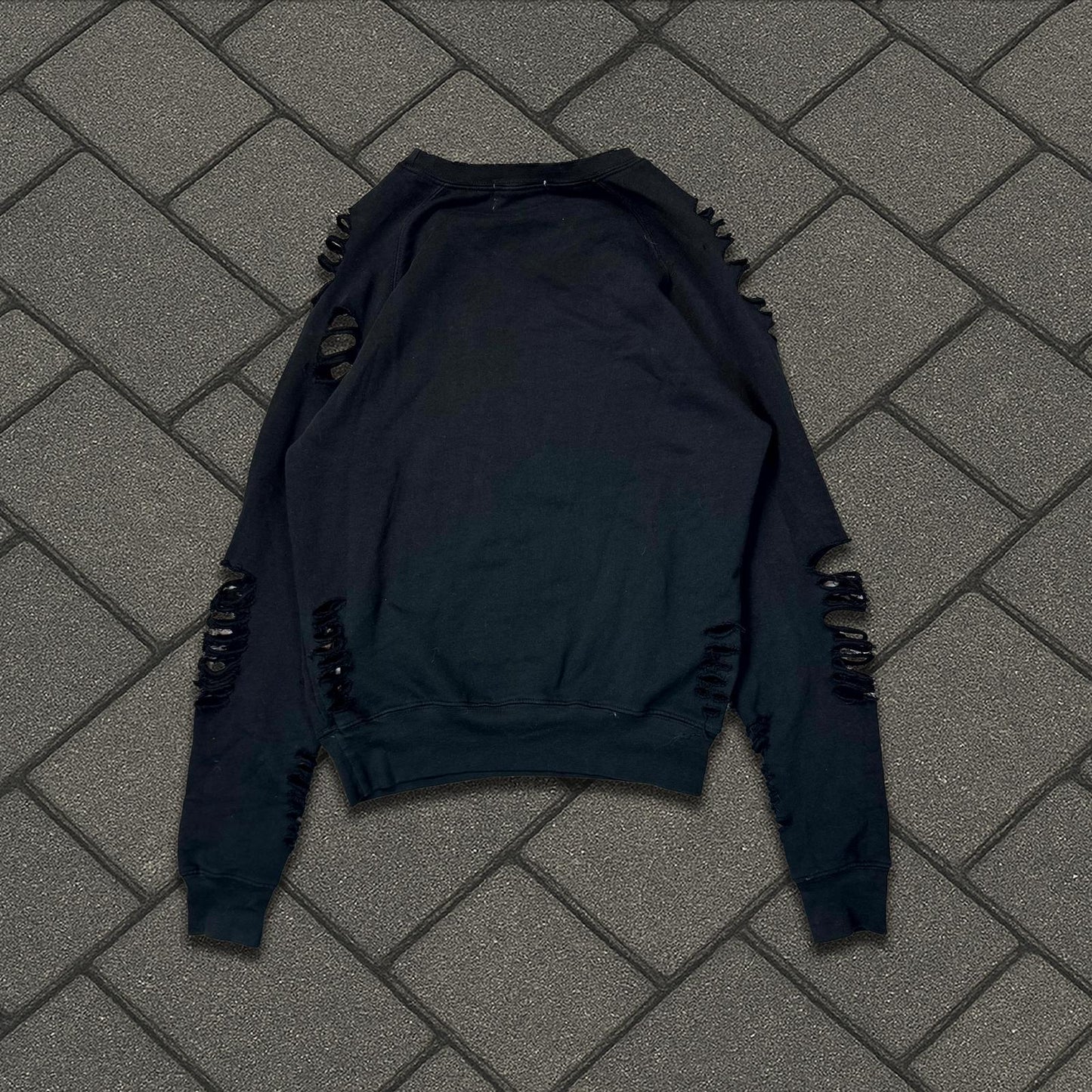 Hysteric Glamour Mihara Yasuhiro Distressed Skull Sweatshirt