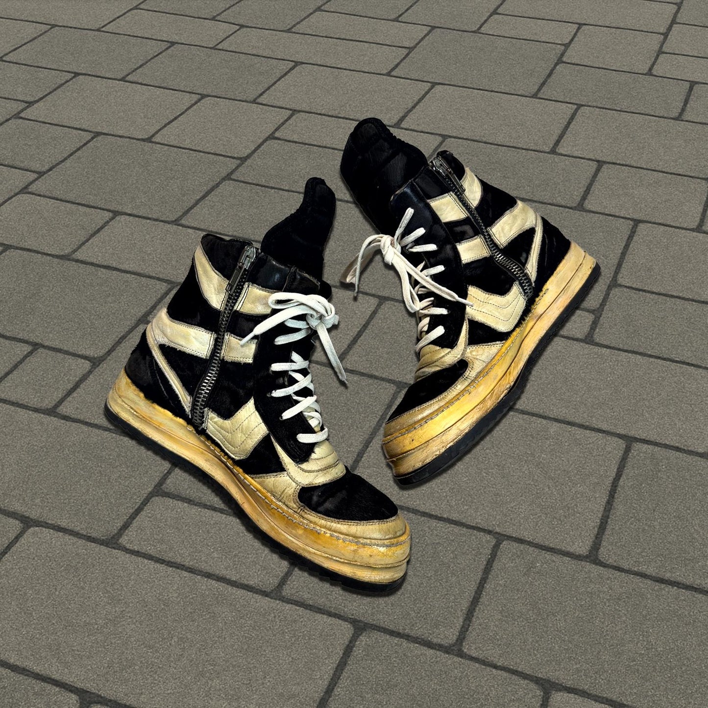 AW08 Rick Owens 1/40 Pony Hair Oreo Dunks