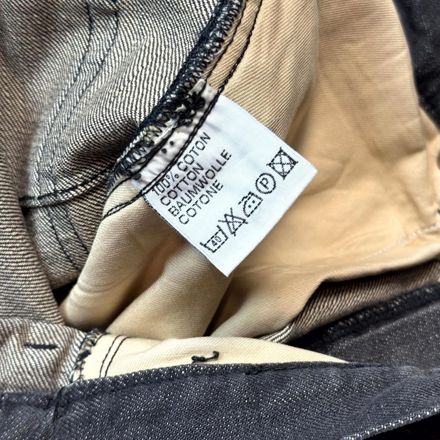 AW04 Dior Homme Black Waxed Luster Denim