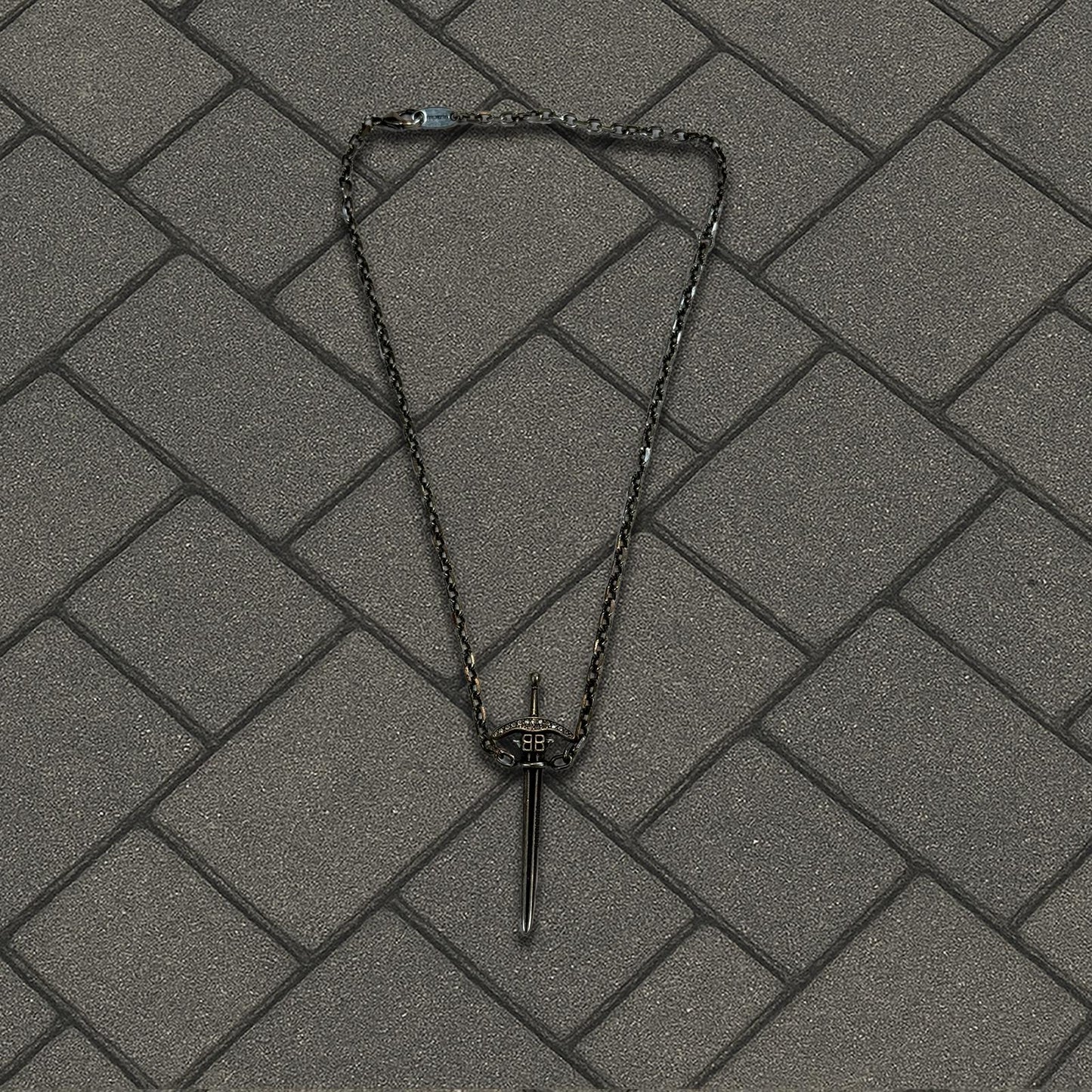 Balenciaga Goth Sword Crystal Chain