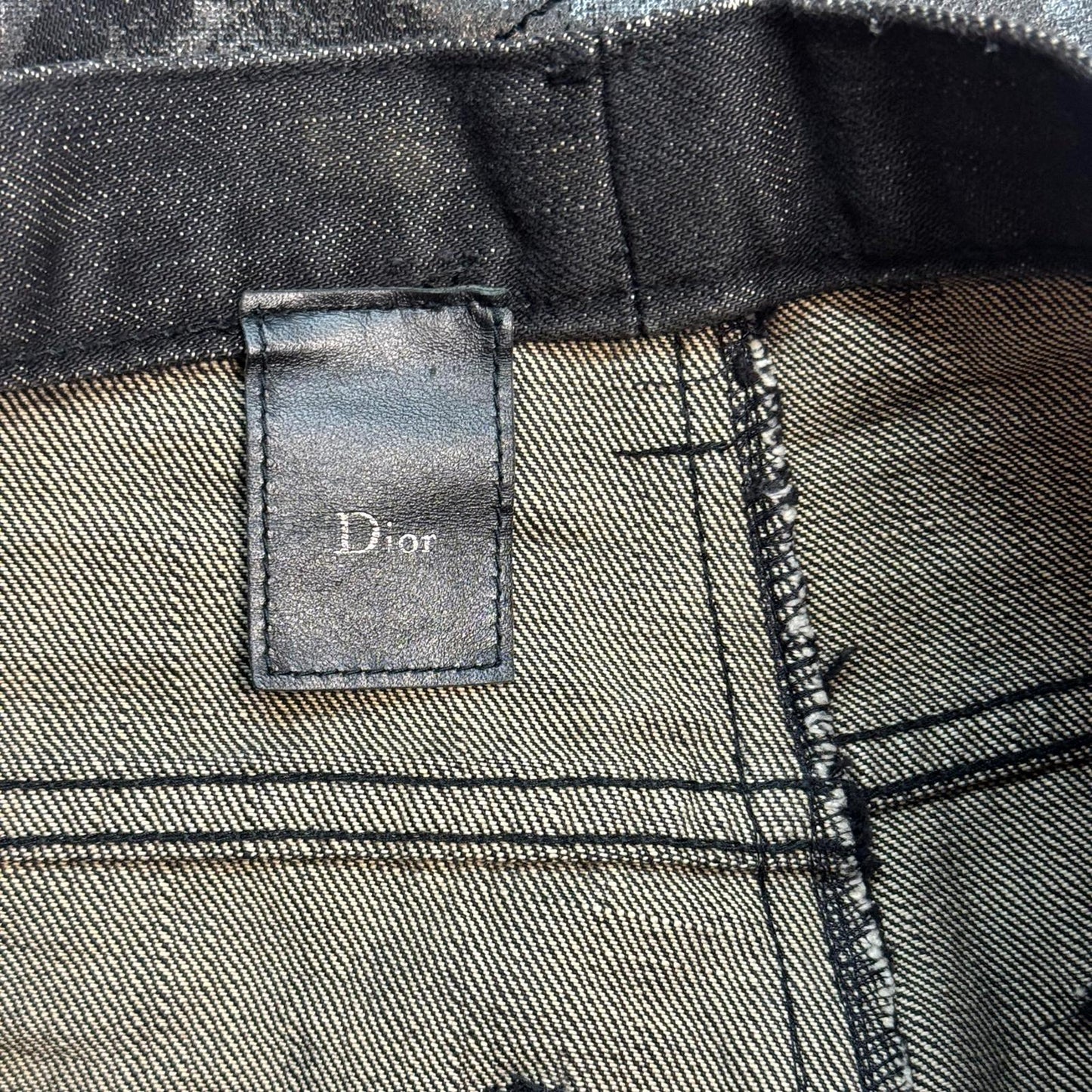 AW03 Dior Homme Black Waxed Luster Denim