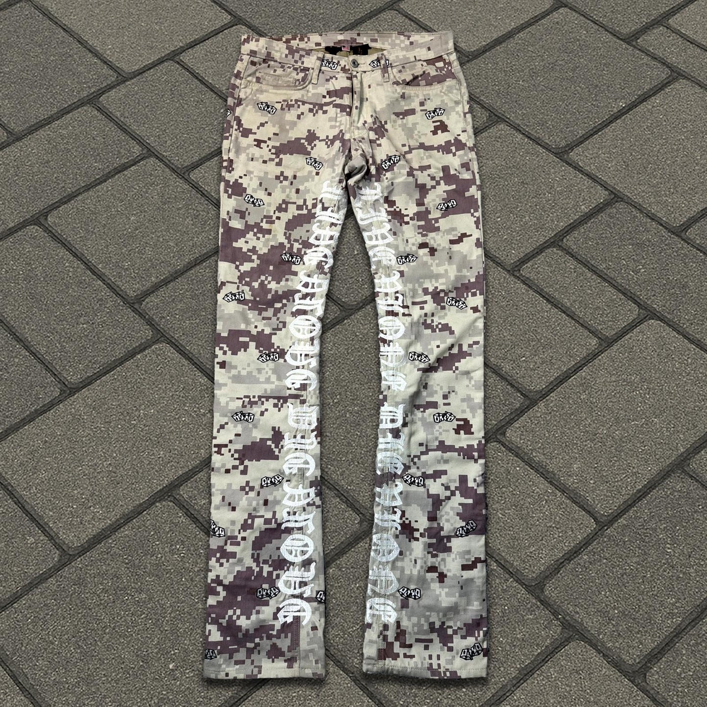 Vlone Digital Camo Desert Old English Denim