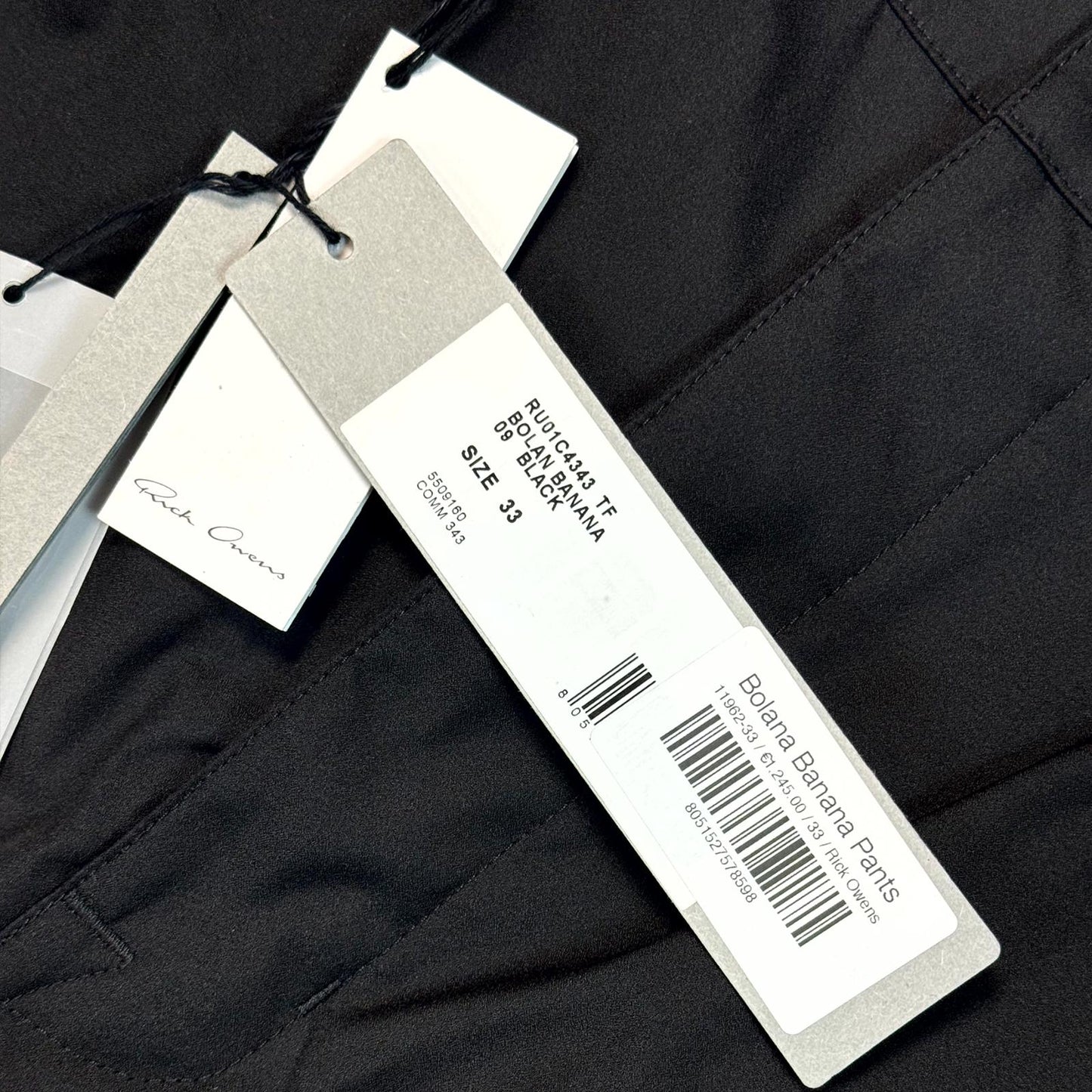 SS23 Rick Owens “Edfu” Nylon Banana Cut Pants