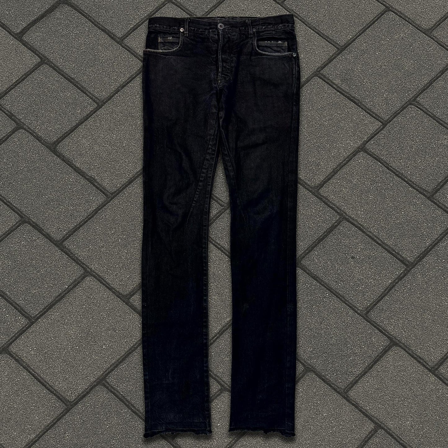 SS08 Rick Owens Light Wax Detroit Cut Denim