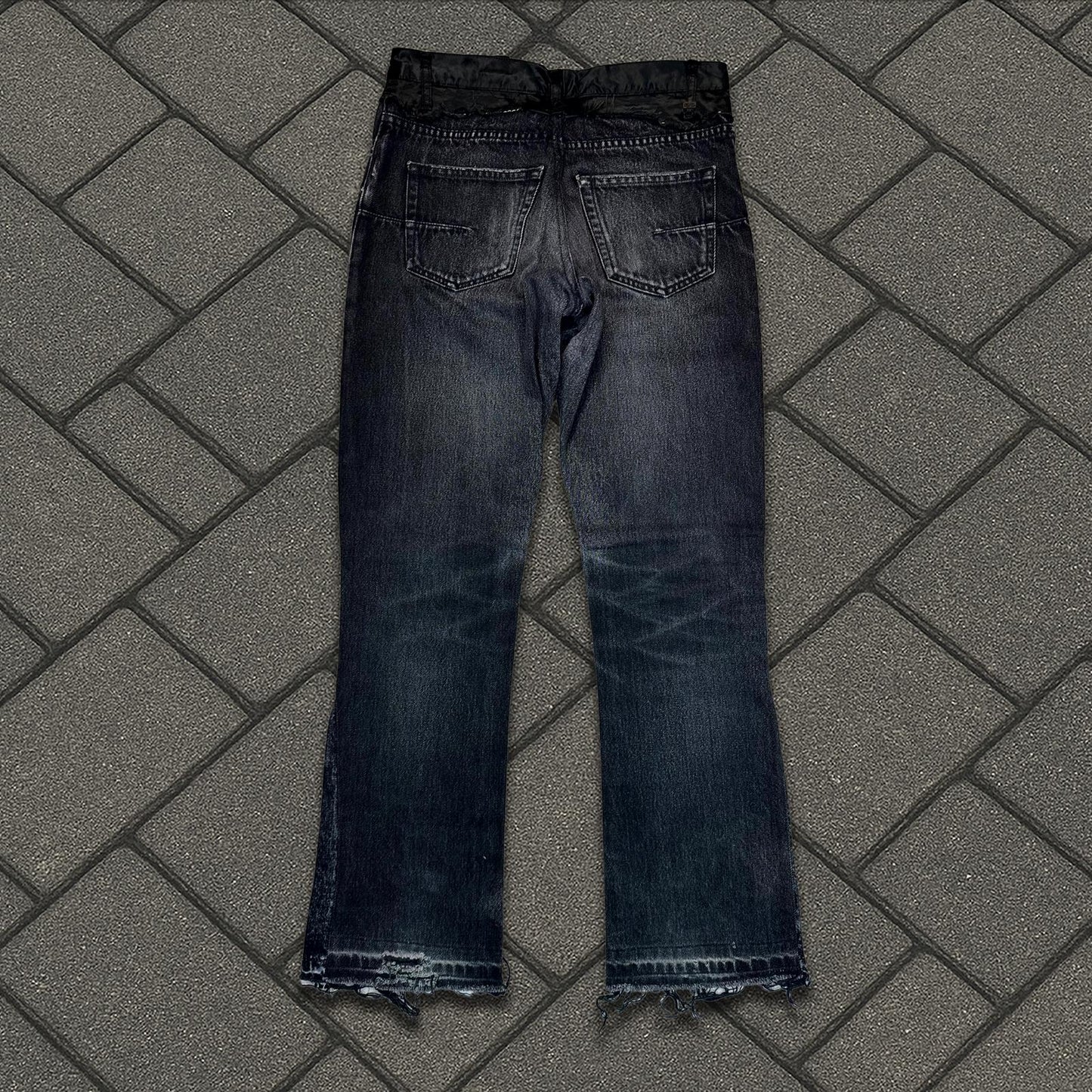AW06 Dior Homme Satin Waist Cummerbund Denim