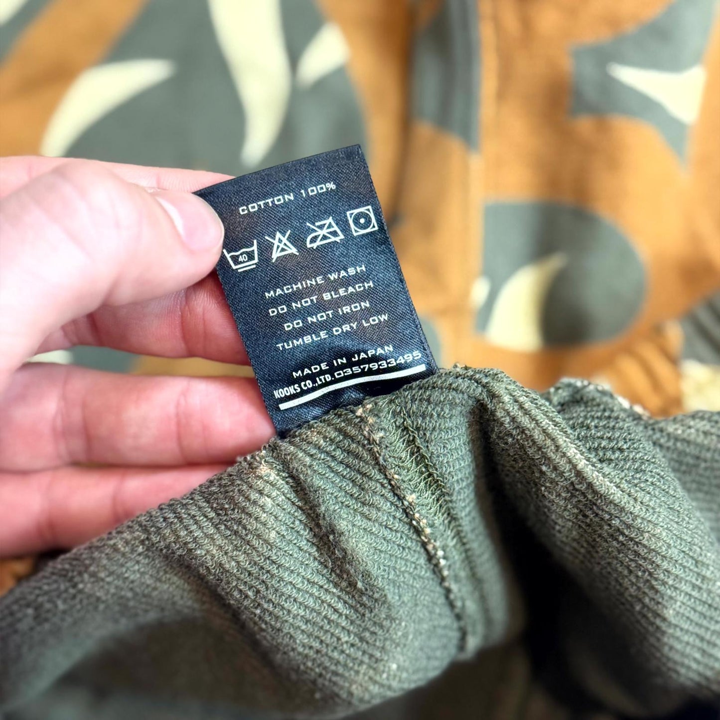 AW04 Number (N)ine Green Tribal Camo Shorts