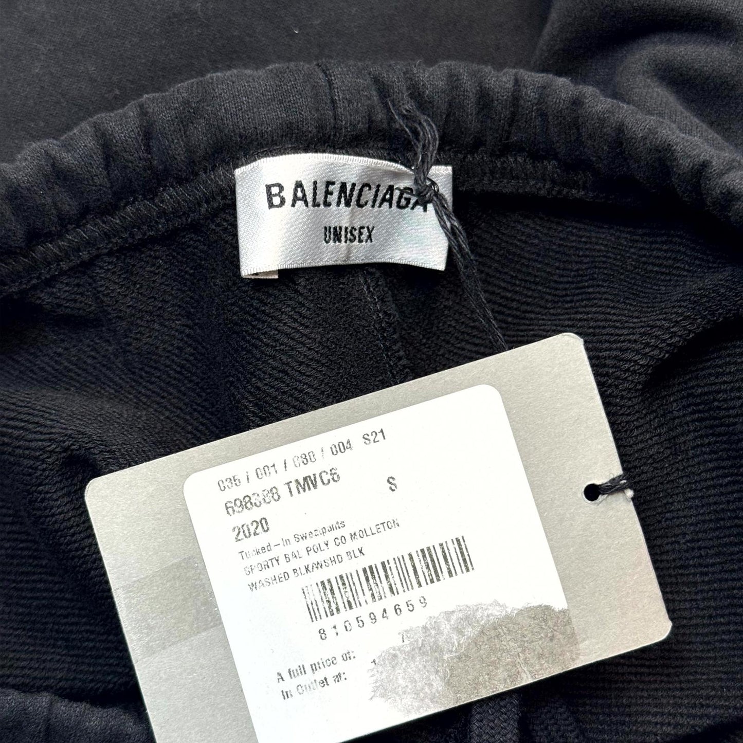 2020 Balenciaga Sporty B Tucked Sweatpants
