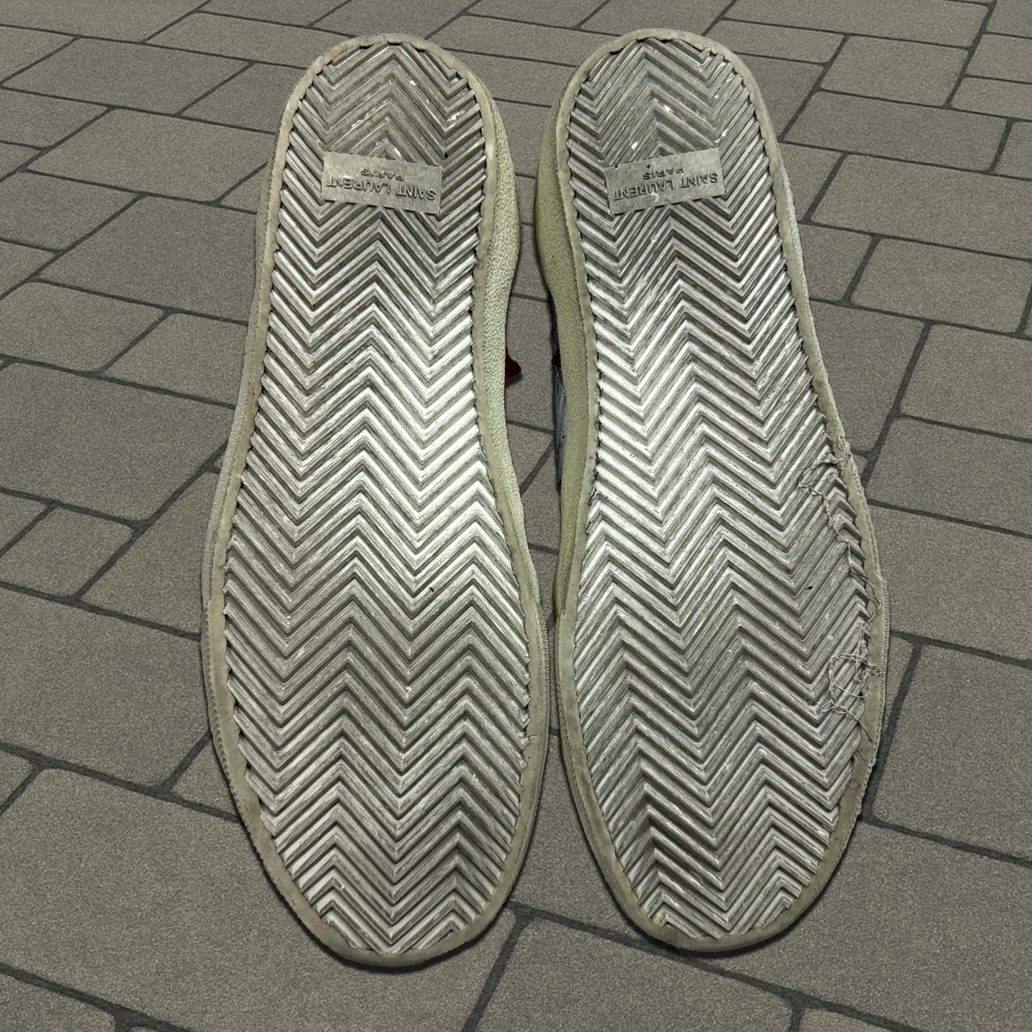 Saint Laurent Paris Silver Star Sneakers