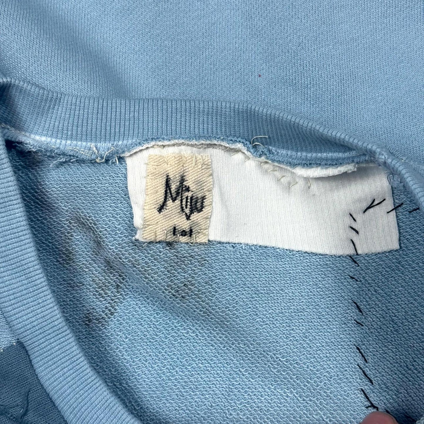Miju Repairs Blue ‘Lost Youth’ Patchwork Crewneck