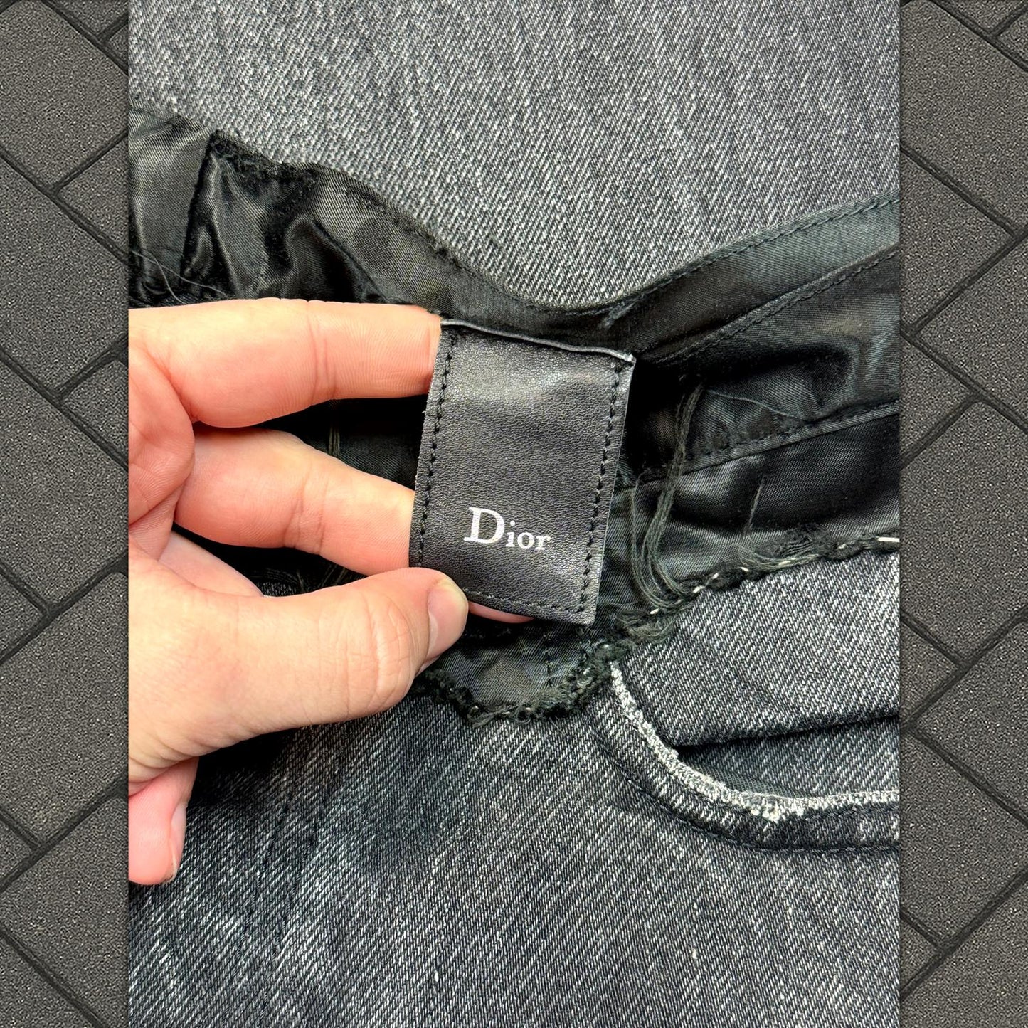 AW06 Dior Homme Satin Waist Cummerbund Denim