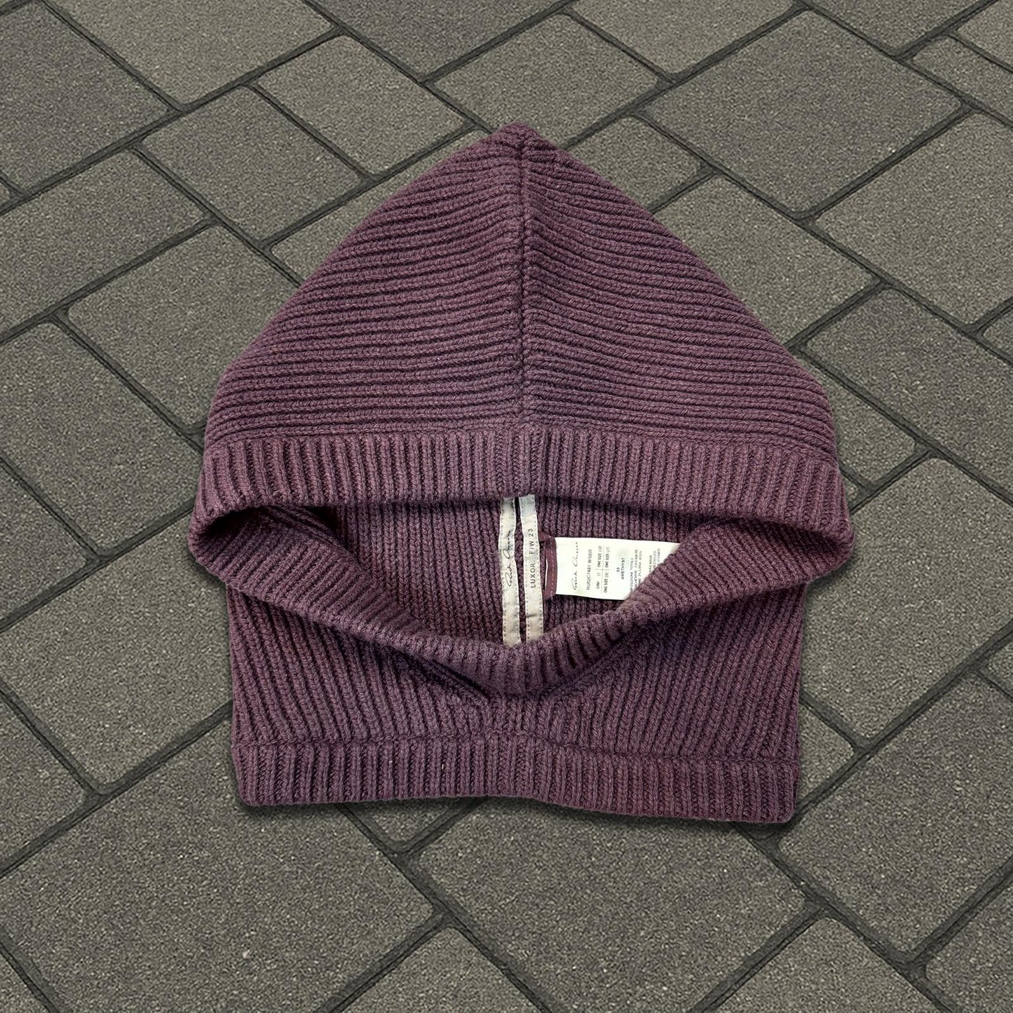 FW23 Rick Owens Amethyst Hood