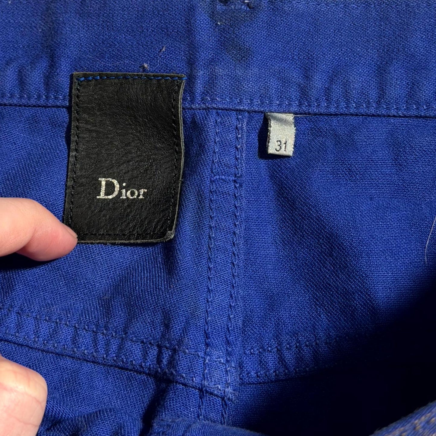 SS09 Dior Homme Gold Waxed Denim