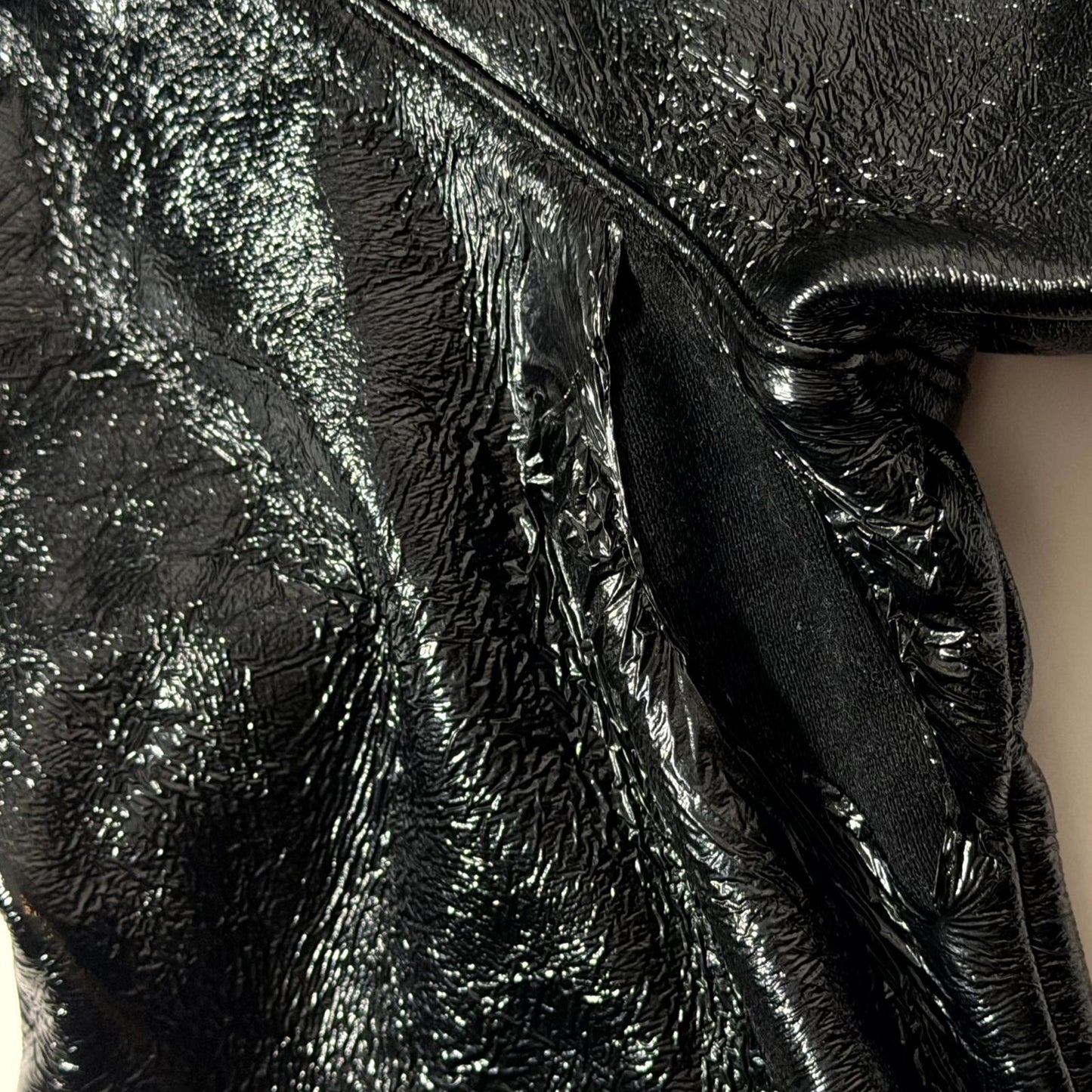 SS16 Saint Laurent Paris Wax Coated Hoodie