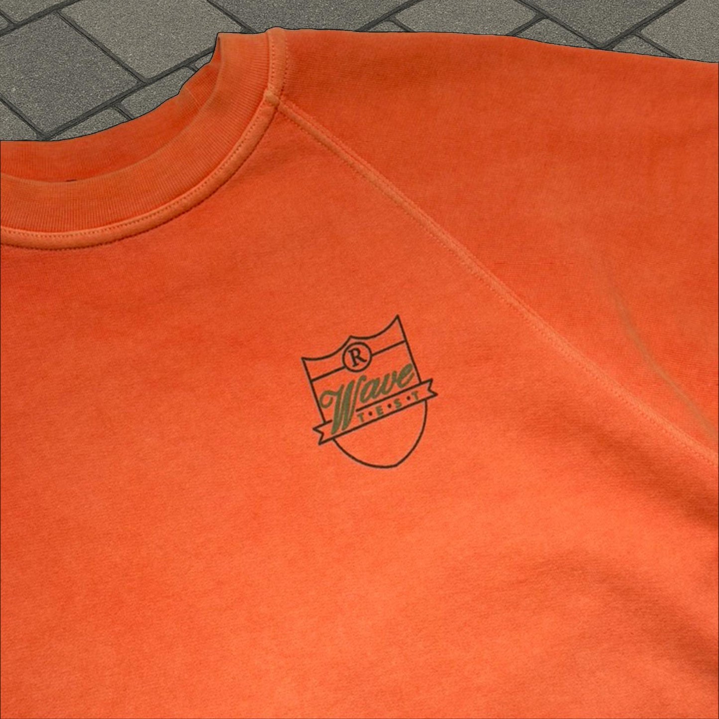 AW04 Raf Simons ‘Waves’ Orange Raglan Shirt