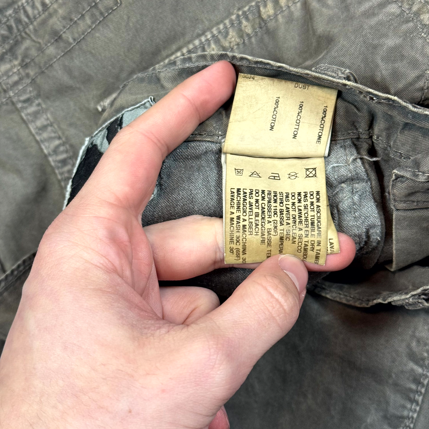 FW07 Rick Owens Nylon Brown Detroit Cuts