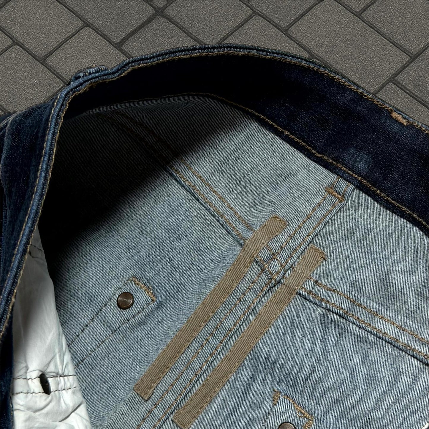 FW18 Rick Owens Raw Blue Detroit Cut Denim