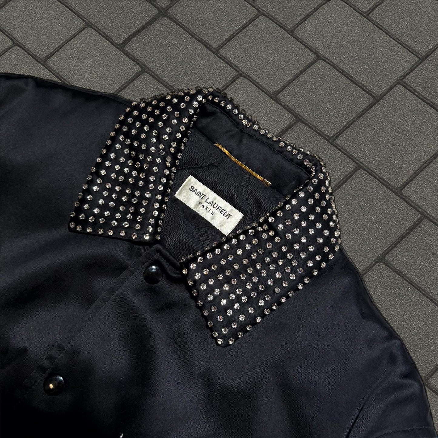 2017 Saint Laurent Paris Je T'aime Crystal Jacket