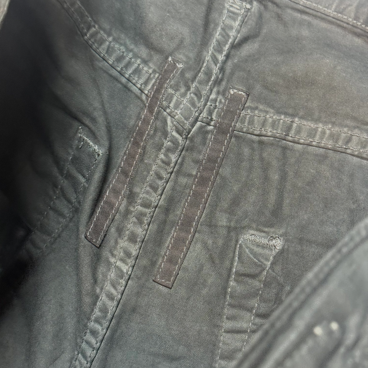 SS14 Rick Owens Waxed Torrence Cut Denim