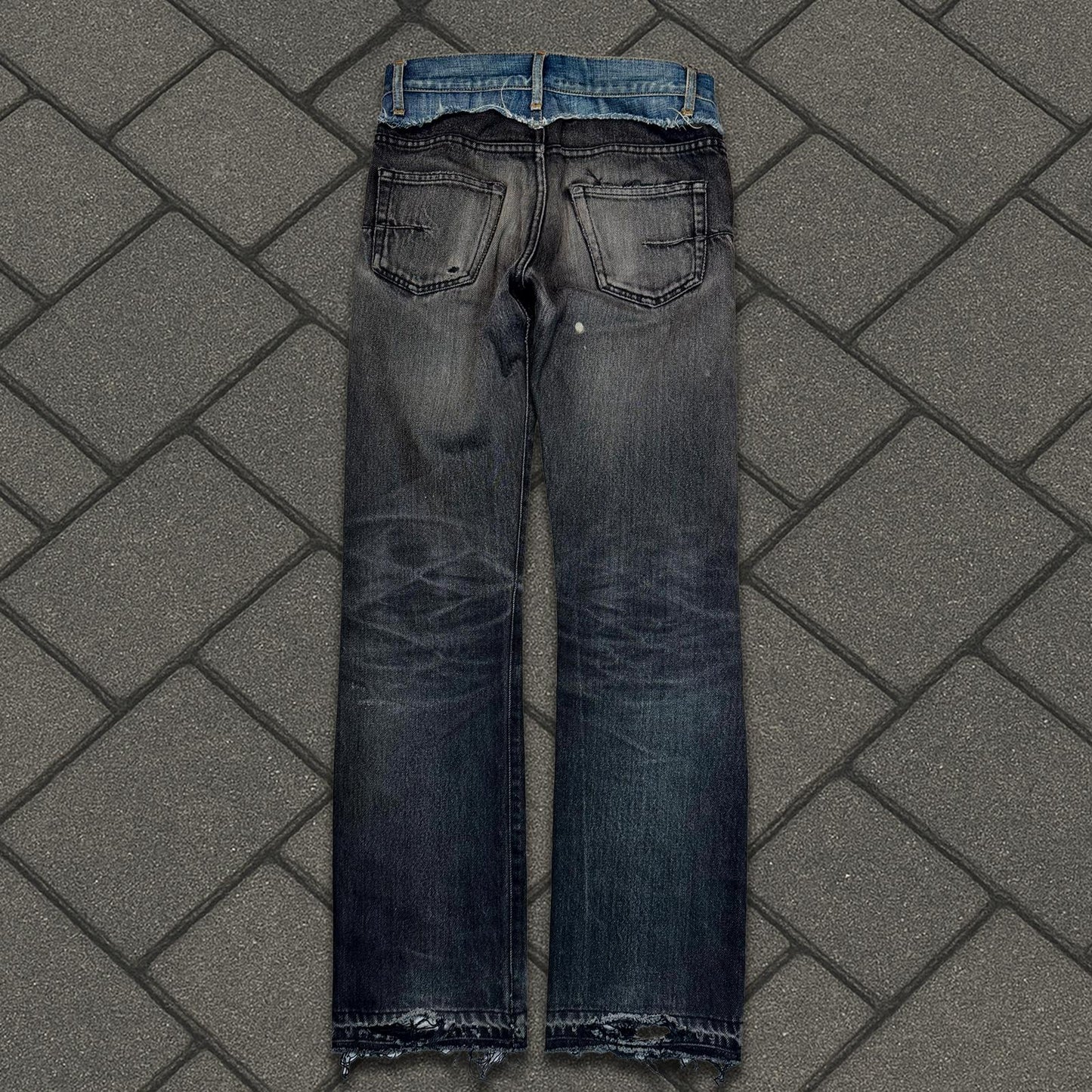AW06 Dior Homme Black Cummerbund Denim