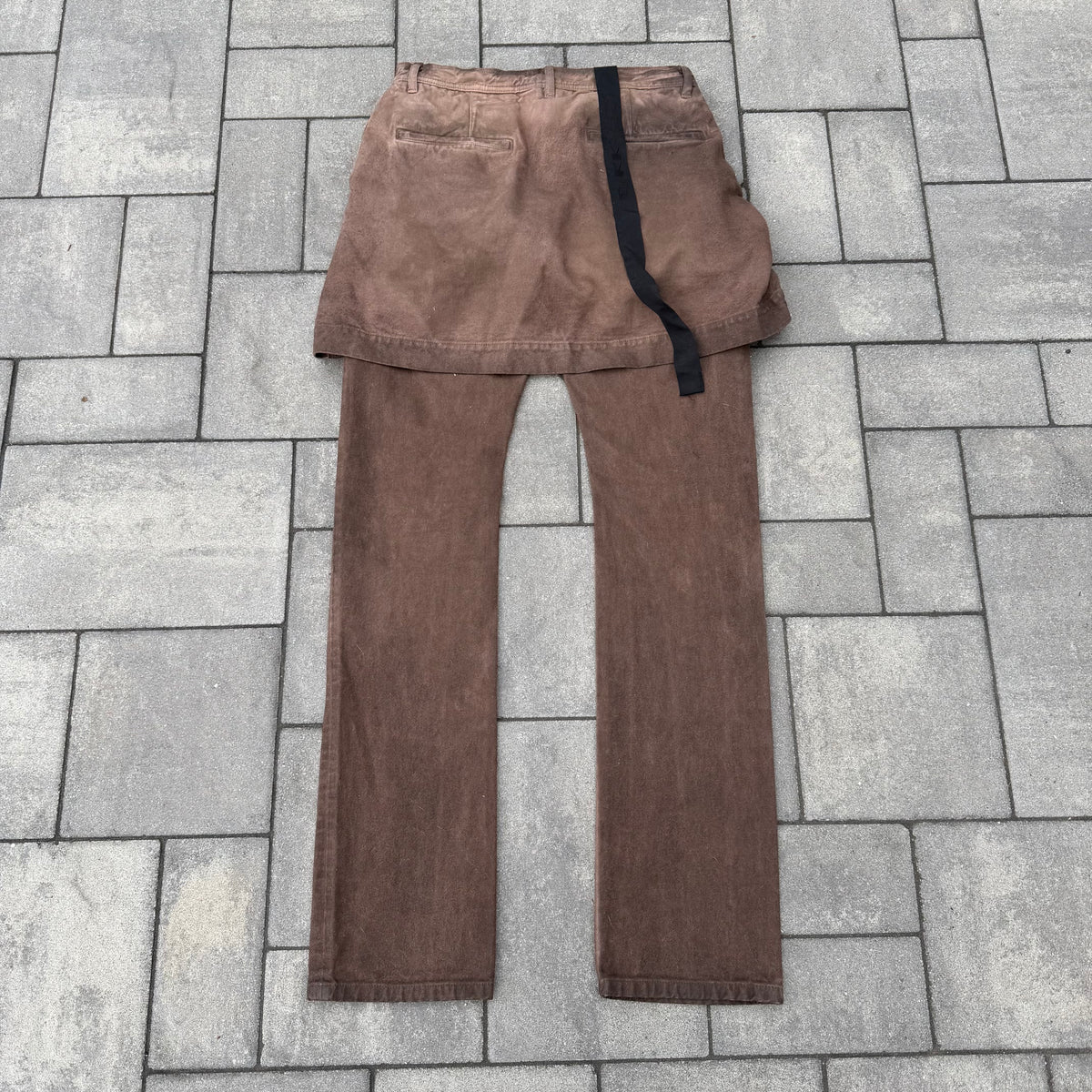 FW11 Rick Owens Resin Kilt Denim