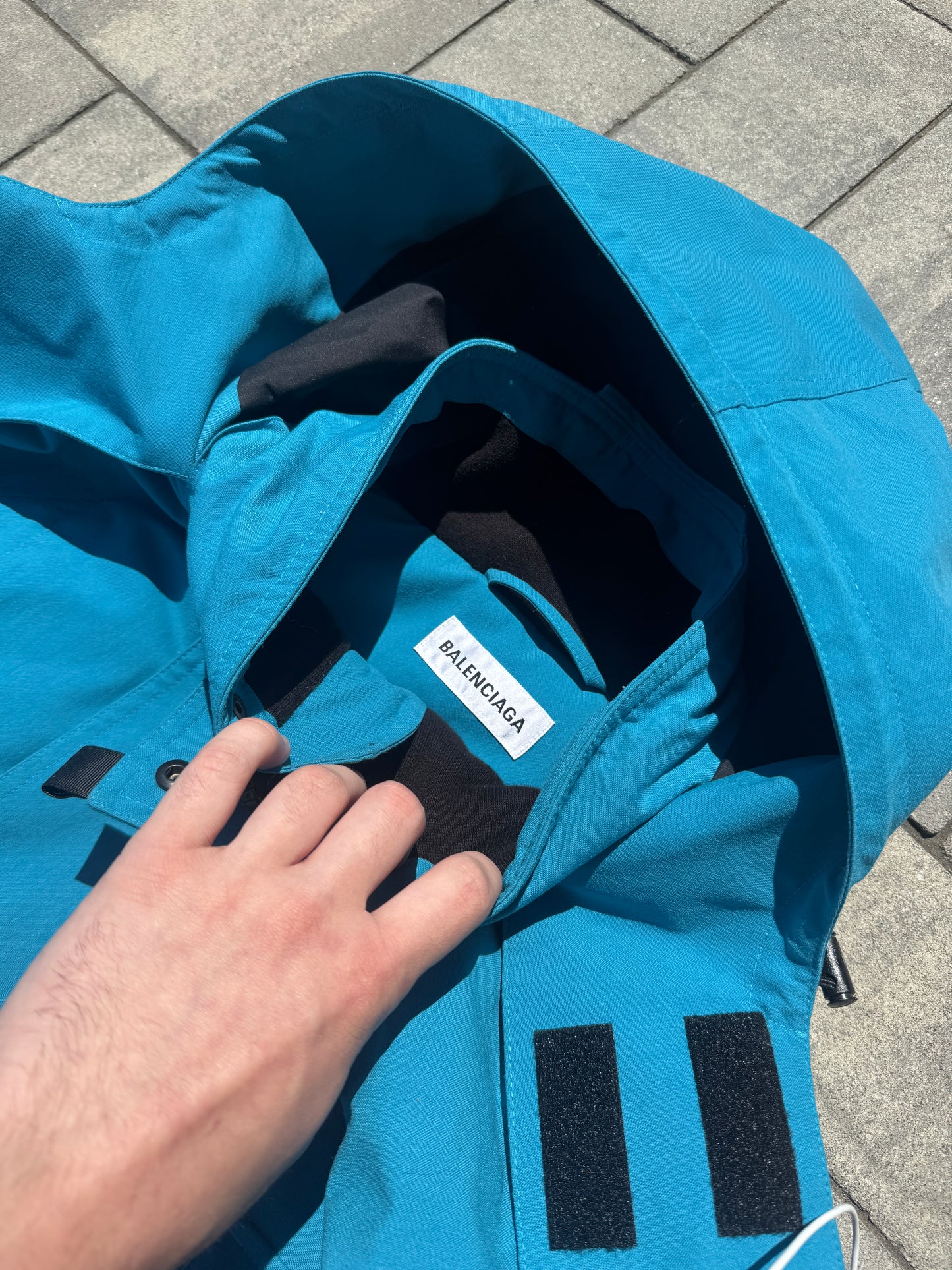 Balenciaga Blue Oversized Parka